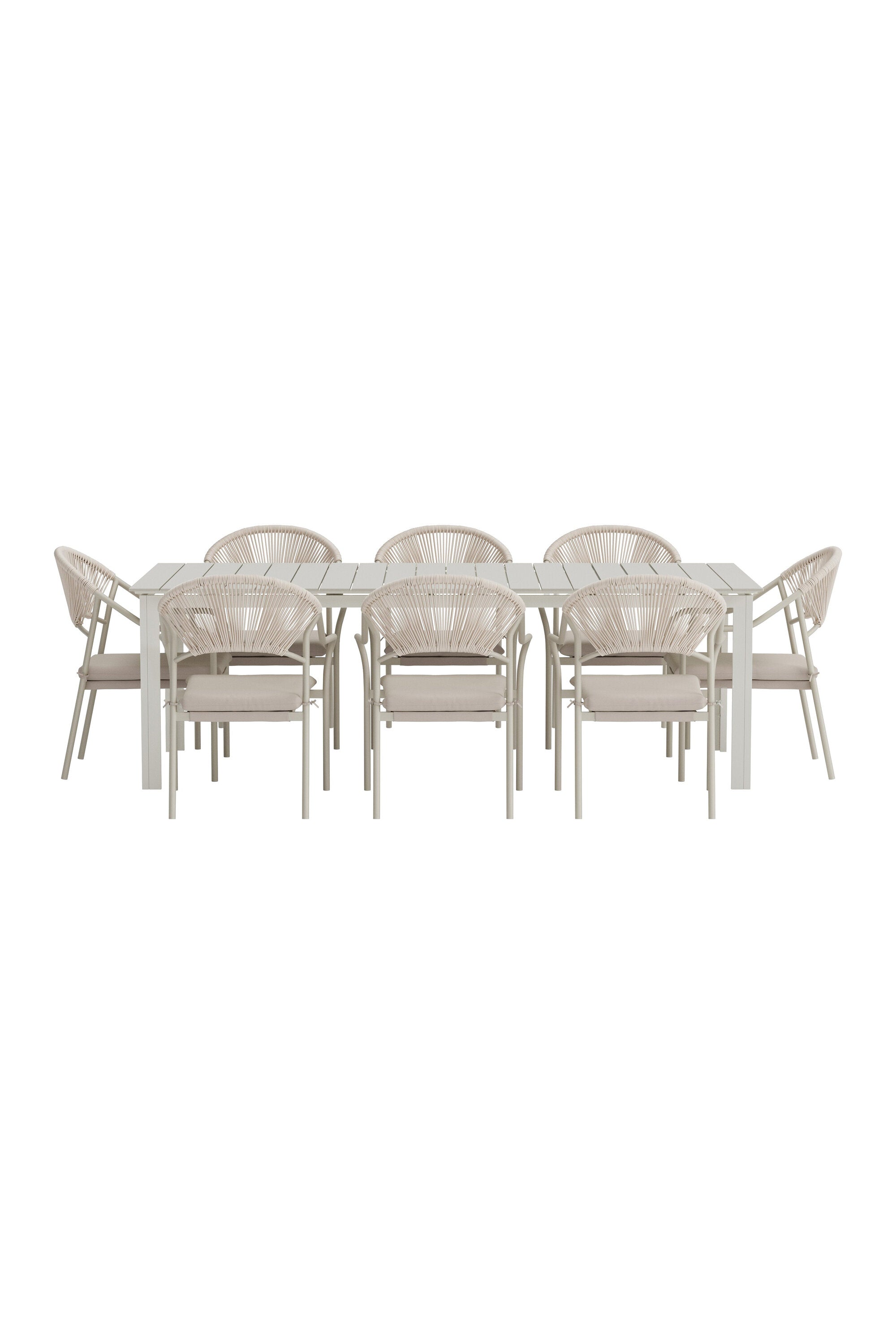 Levels Esstisch mit Paros Stühlen in präsentiert im Onlineshop von KAQTU Design AG. Gartentischset ist von Venture Home