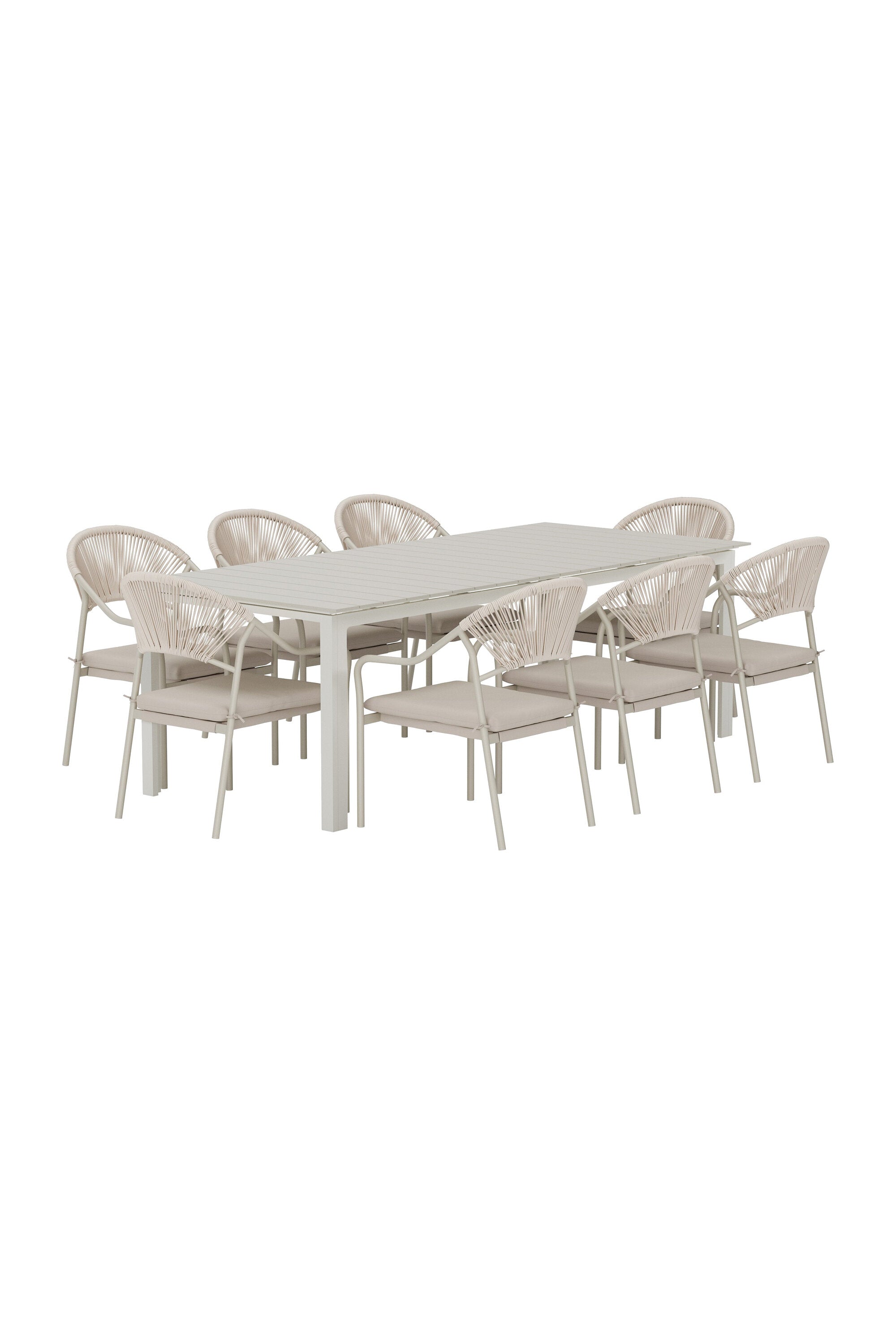 Levels Esstisch mit Paros Stühlen in präsentiert im Onlineshop von KAQTU Design AG. Gartentischset ist von Venture Home