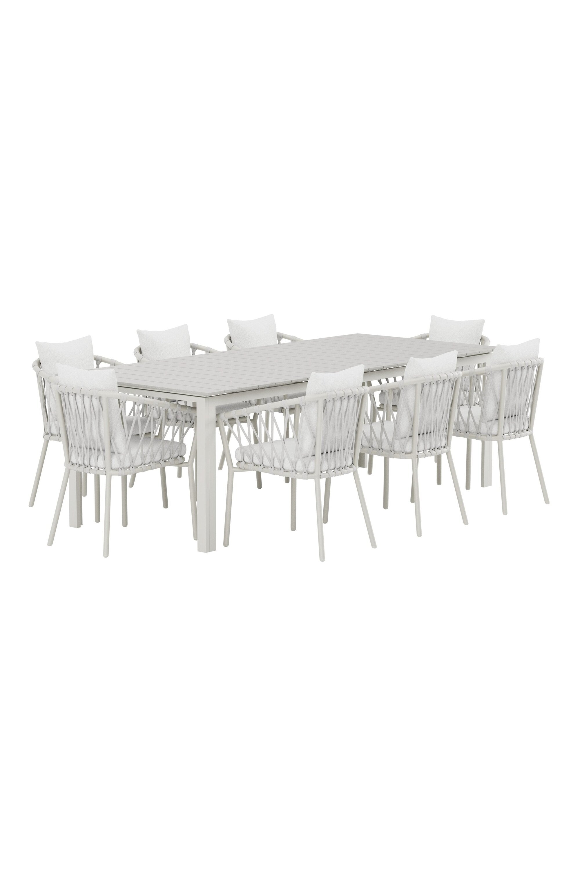Levels Esszimmertisch mit Linos Stühlen in präsentiert im Onlineshop von KAQTU Design AG. Gartentischset ist von Venture Home