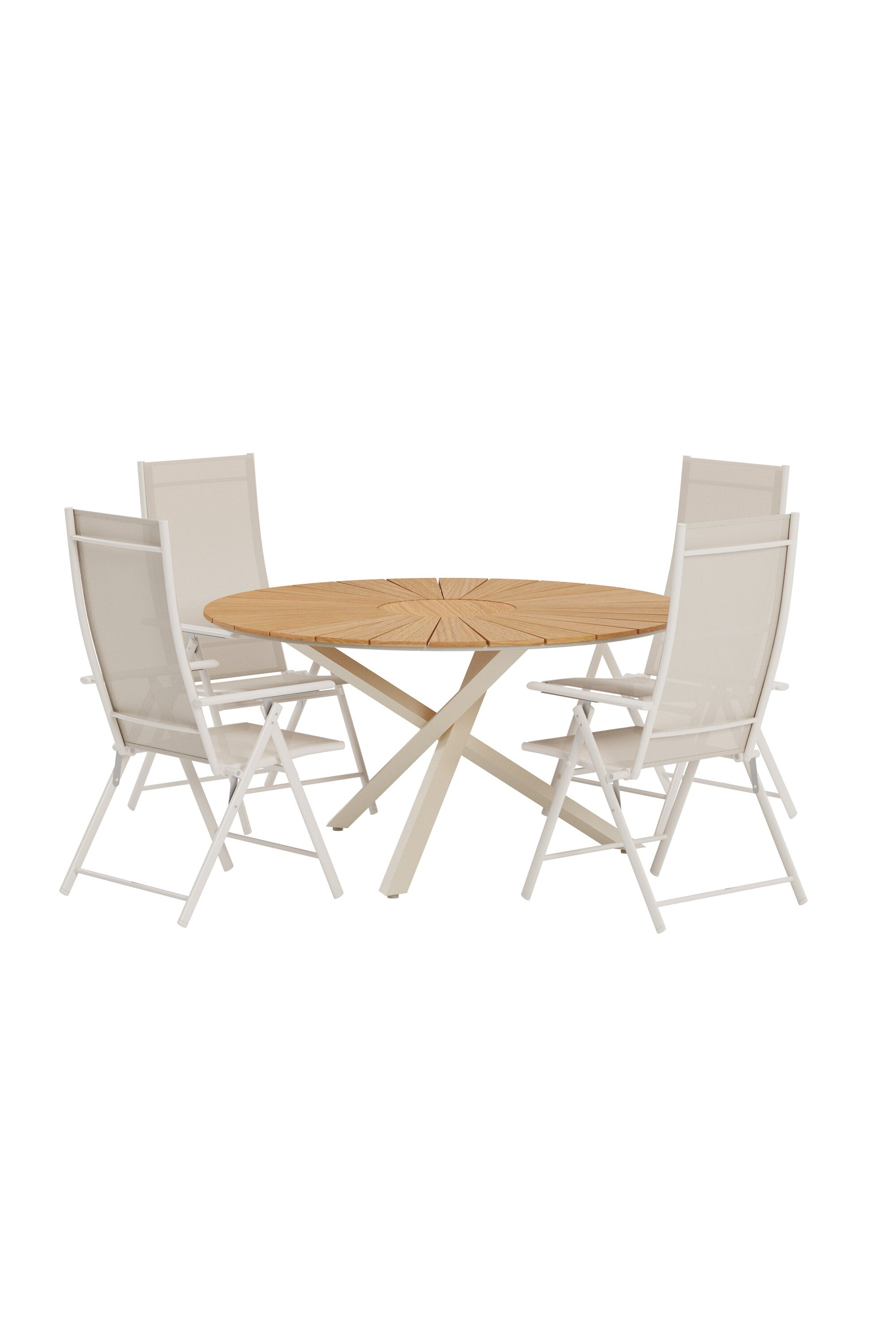 Mexico Esstisch mit Levanzo Stühlen in präsentiert im Onlineshop von KAQTU Design AG. Gartentischset ist von Venture Home