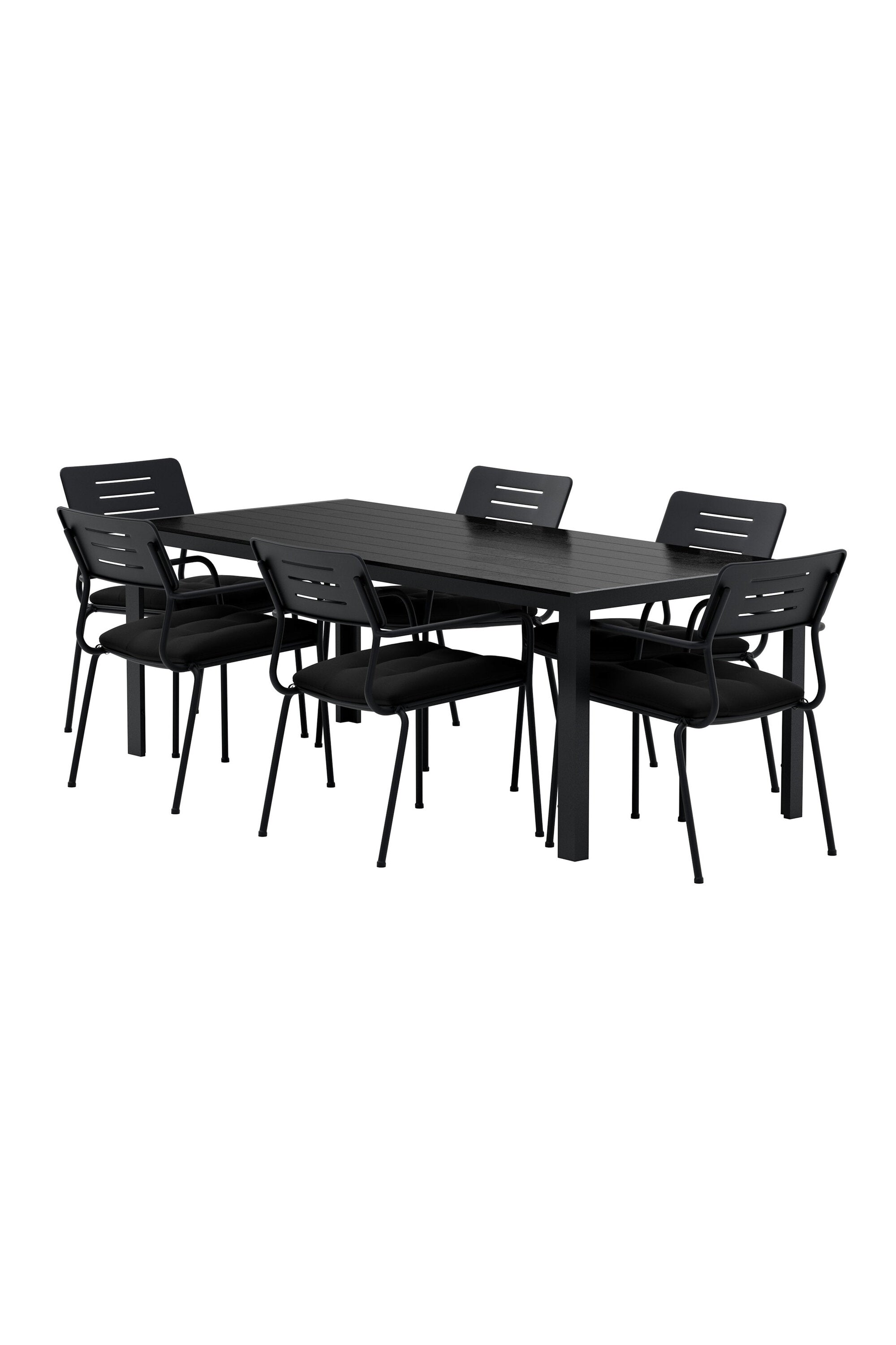 Esszimmertisch mit Nicke Stühlen in präsentiert im Onlineshop von KAQTU Design AG. Gartentischset ist von Venture Home