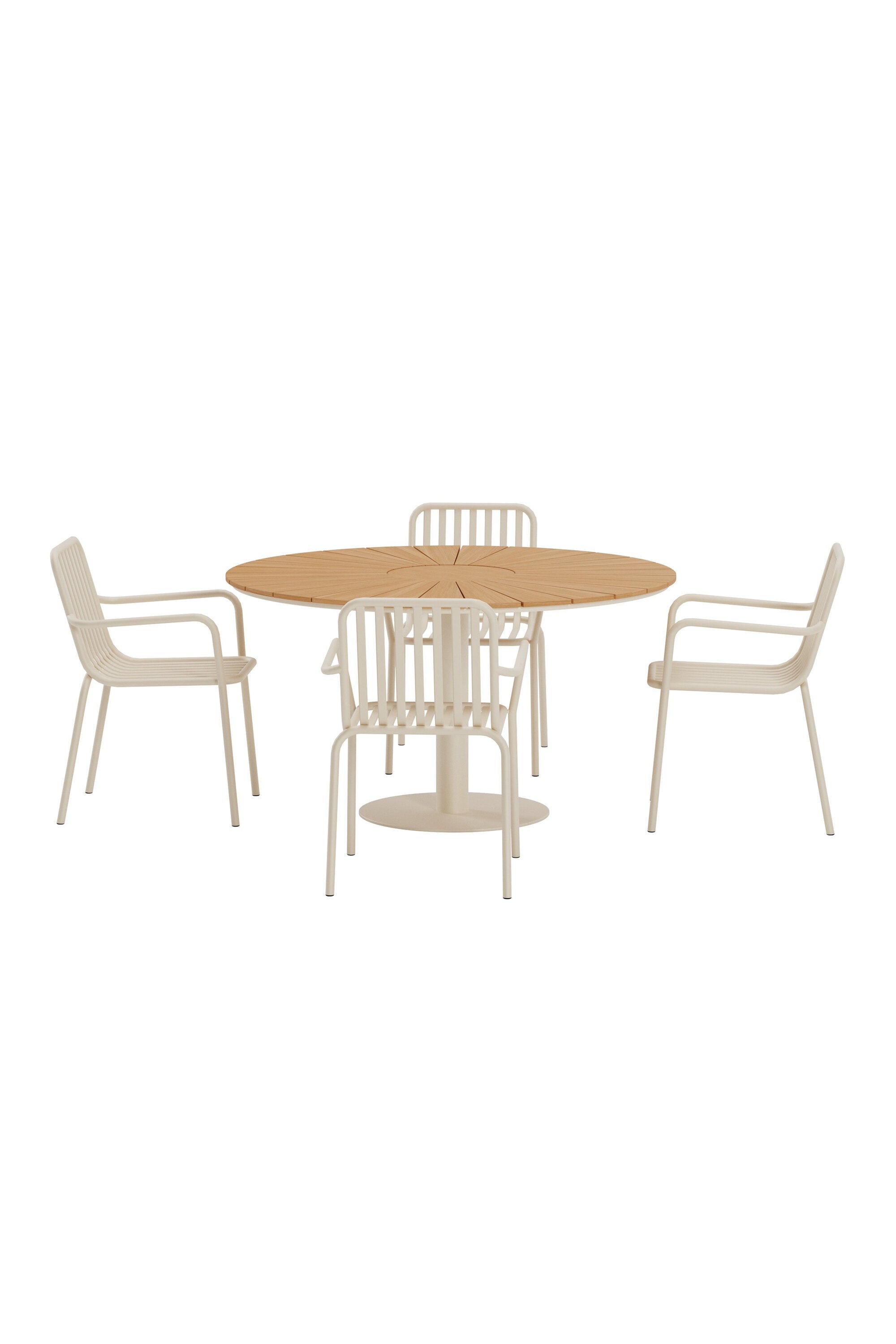 Esstisch Croft mit Peking Stühlen in präsentiert im Onlineshop von KAQTU Design AG. Gartentischset ist von Venture Home