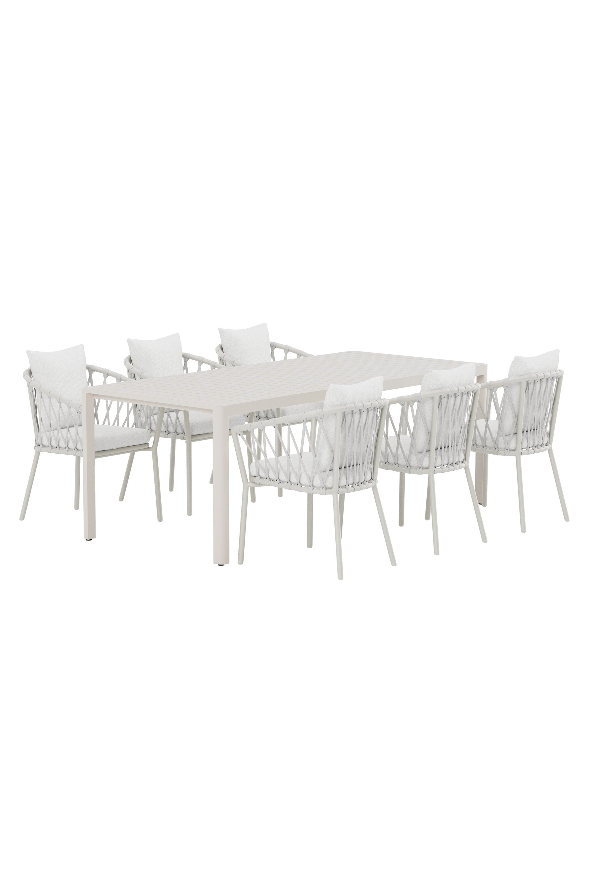Giardini Esstisch mit Linos Stühlen in präsentiert im Onlineshop von KAQTU Design AG. Gartentischset ist von Venture Home