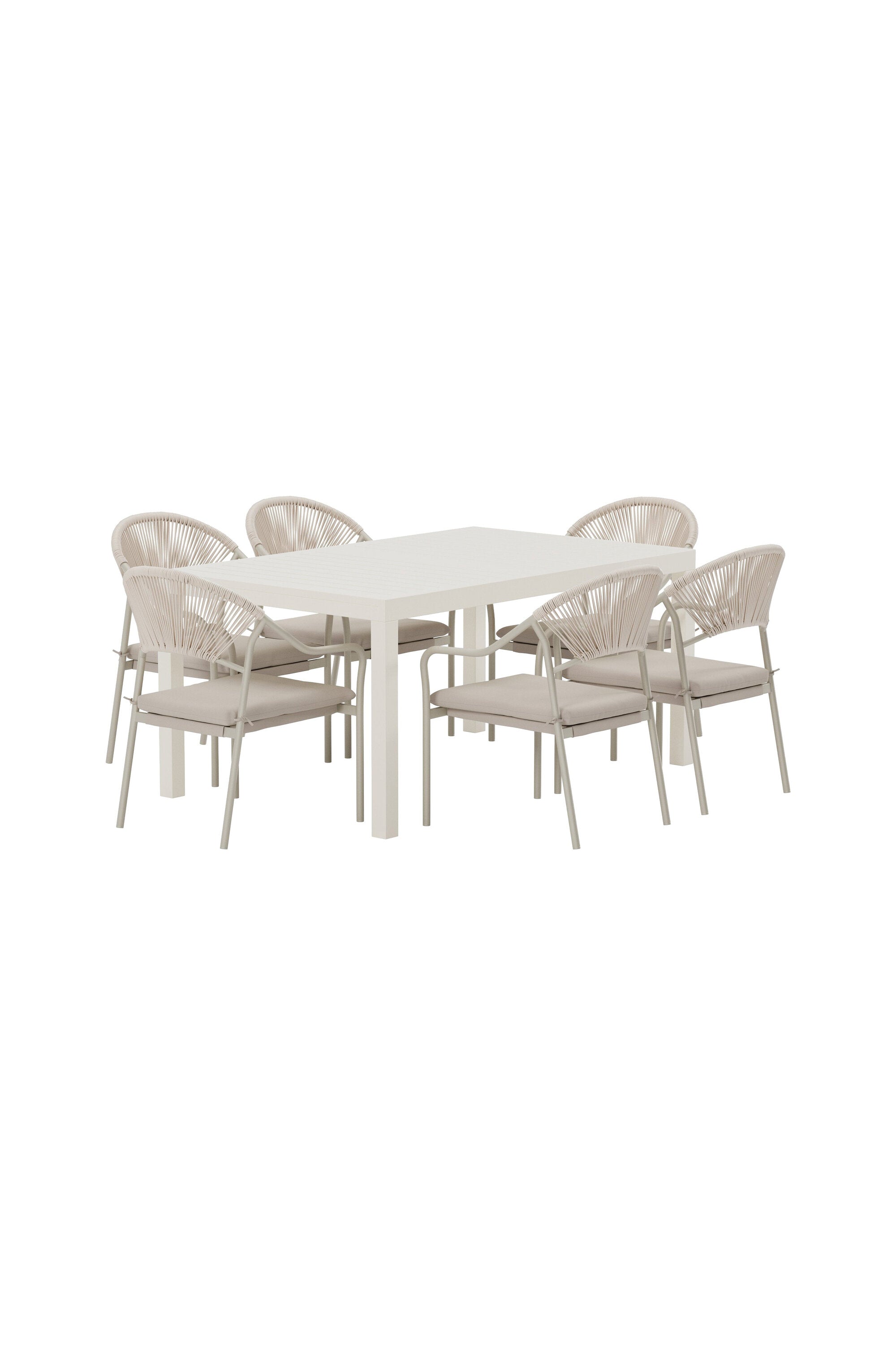 Capo Esstisch mit Paros Stühlen in präsentiert im Onlineshop von KAQTU Design AG. Gartentischset ist von Venture Home