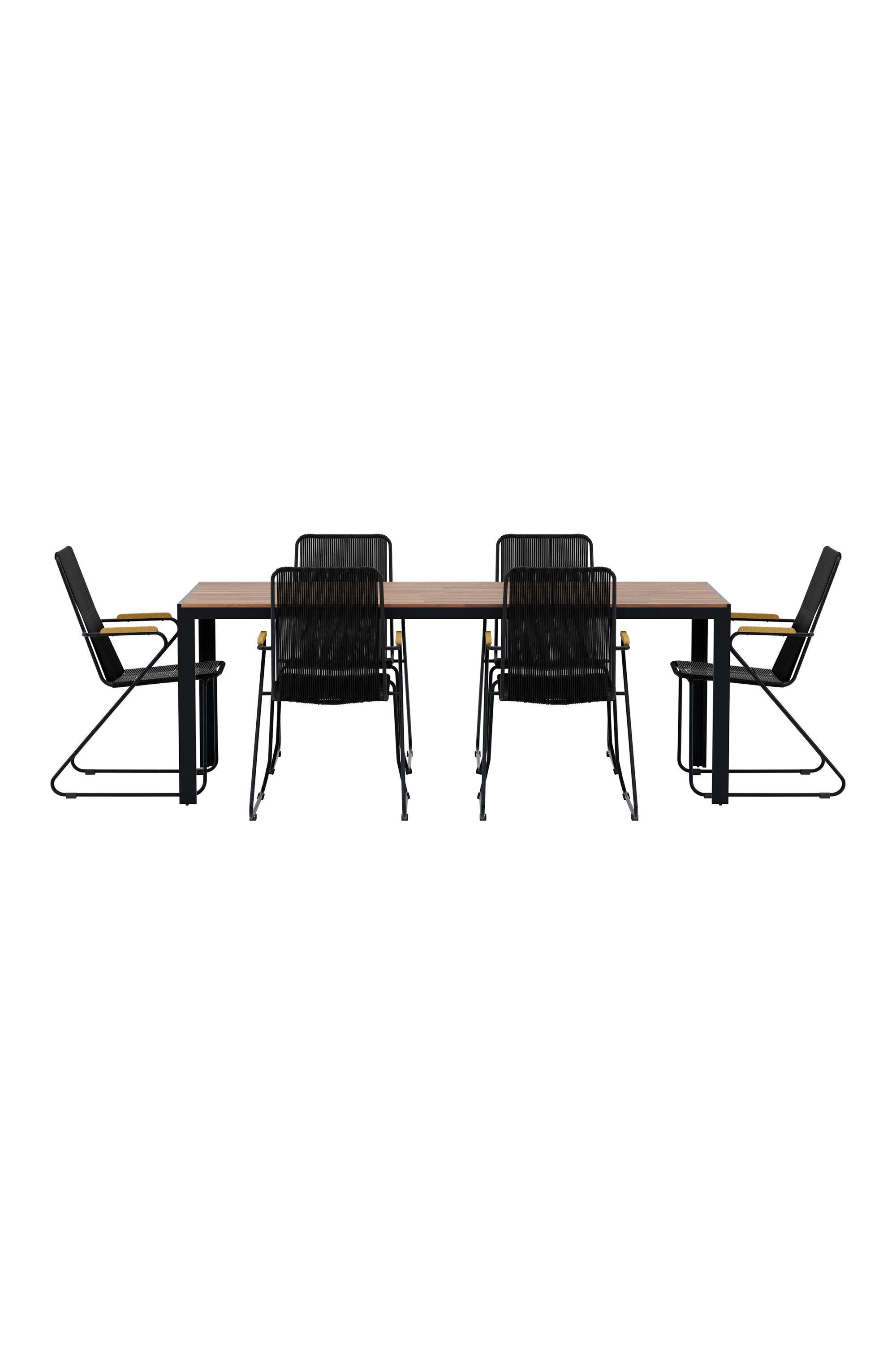 Esstisch aus Bois mit Stühlen aus Bois in präsentiert im Onlineshop von KAQTU Design AG. Gartentischset ist von Venture Home