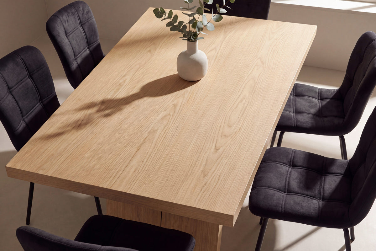 Logga Esstisch mit Stühlen von Punsch in Schwarz präsentiert im Onlineshop von KAQTU Design AG. Esszimmerset ist von Venture Home