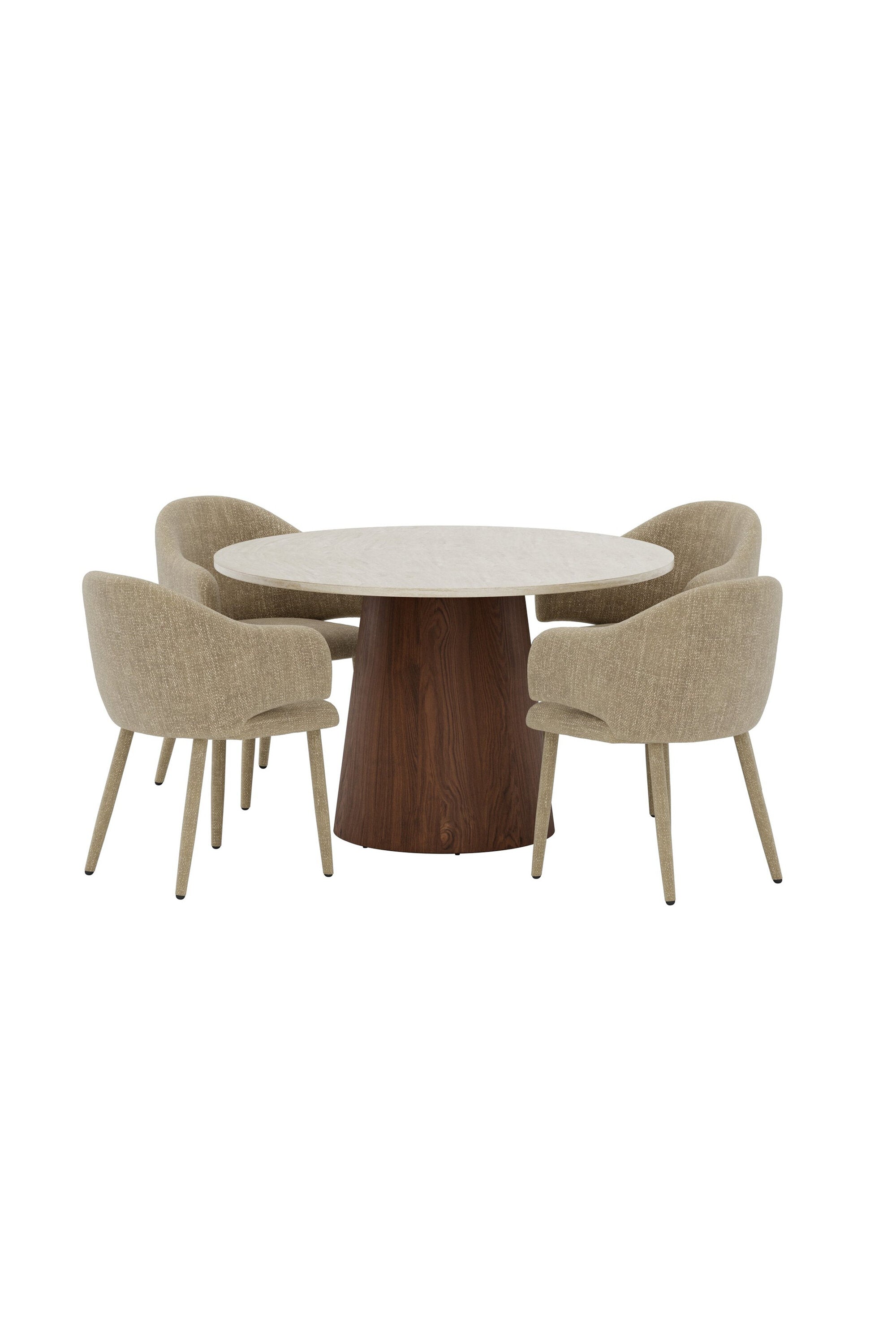 Lanzo Esstisch mit Evelin Stühlen in präsentiert im Onlineshop von KAQTU Design AG. Bartischset ist von Venture Home