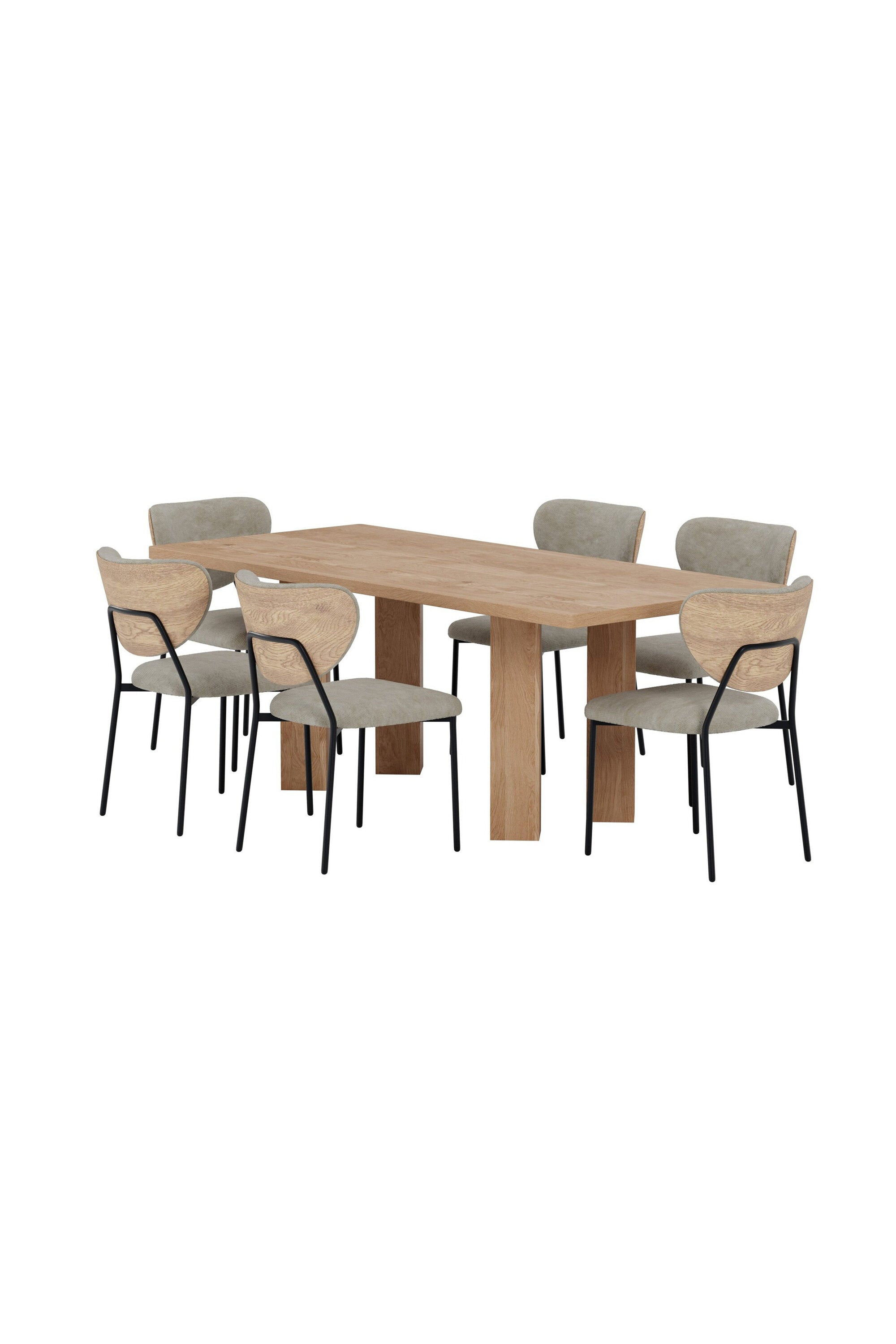 Lillehammer Esstisch mit Butterfly-Stühlen in präsentiert im Onlineshop von KAQTU Design AG. Esszimmerset ist von Venture Home
