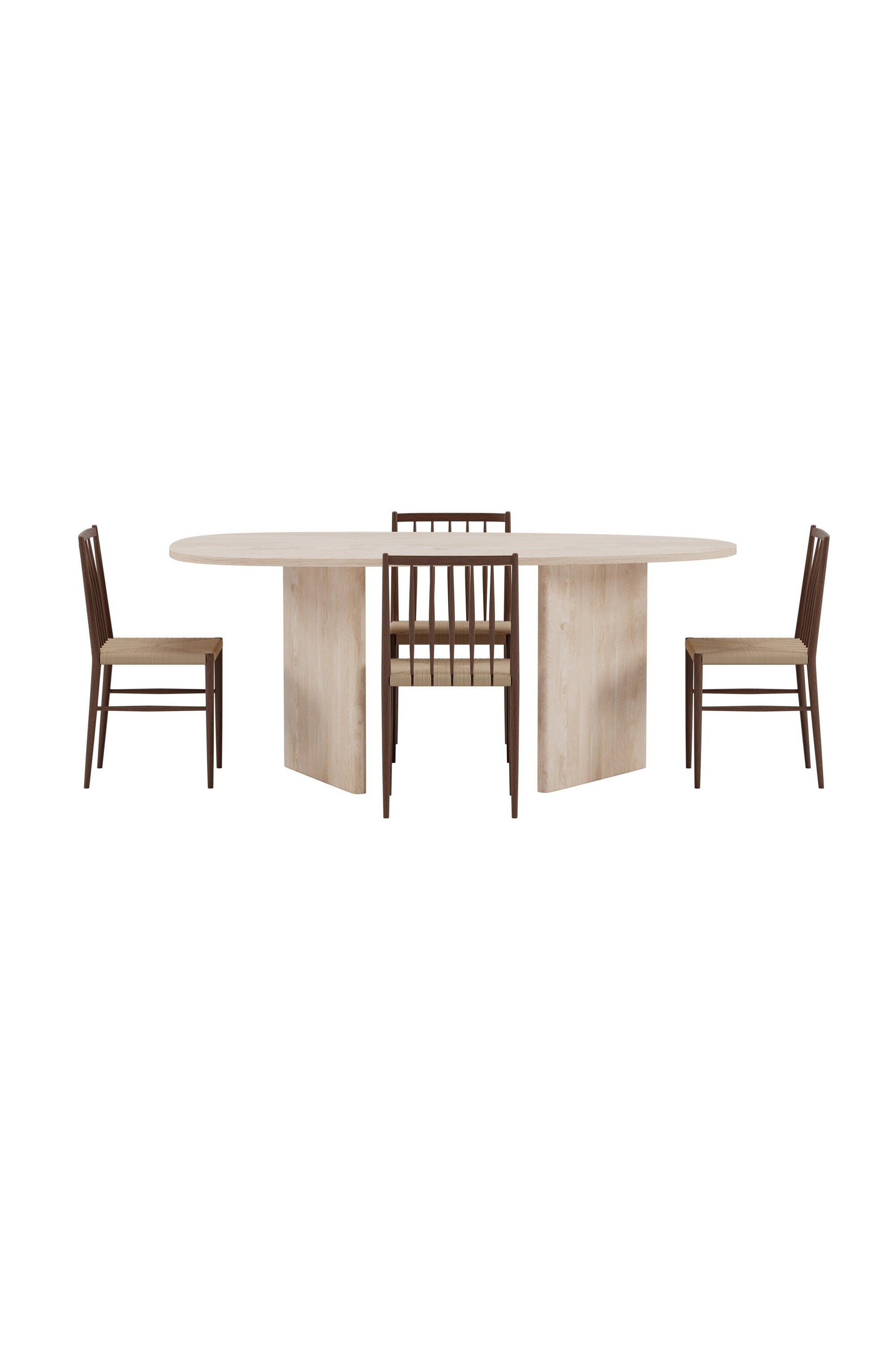 Grönvik Esstisch mit Enes Stühlen in präsentiert im Onlineshop von KAQTU Design AG. Esszimmerset ist von Venture Home