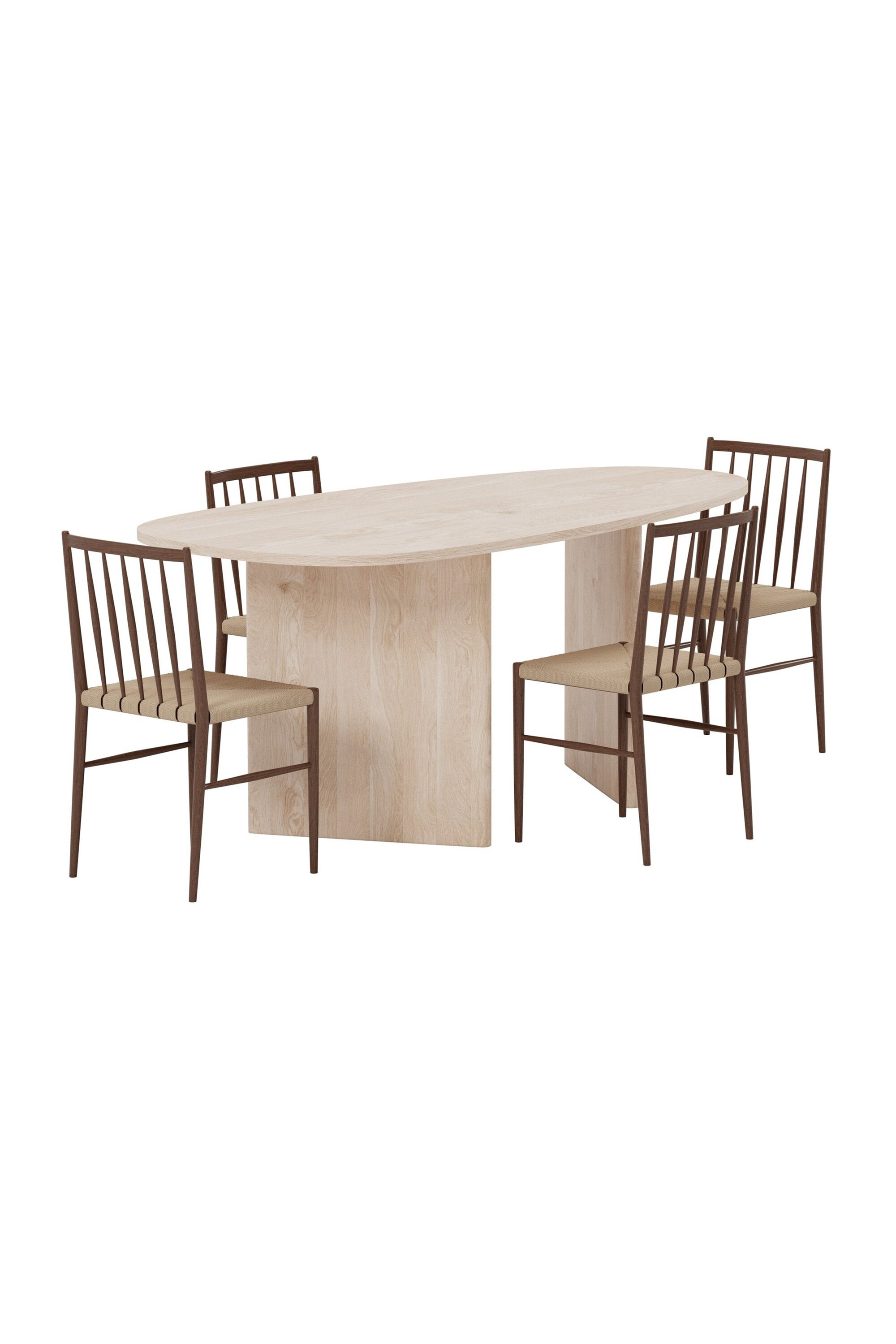 Grönvik Esstisch mit Enes Stühlen in präsentiert im Onlineshop von KAQTU Design AG. Esszimmerset ist von Venture Home