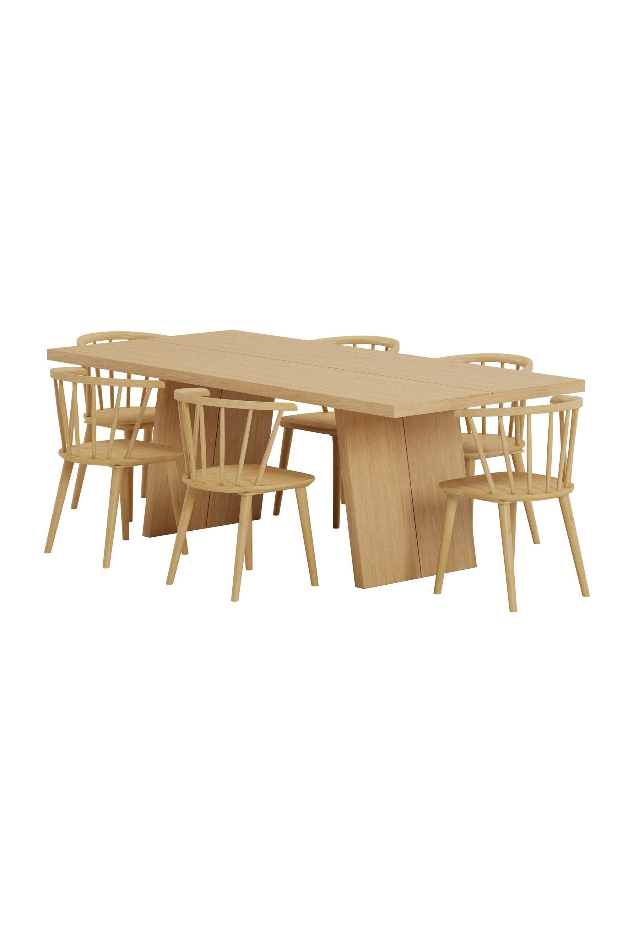 Esszimmertisch Logga mit Bobby-Sesseln in präsentiert im Onlineshop von KAQTU Design AG. Esszimmerset ist von Venture Home