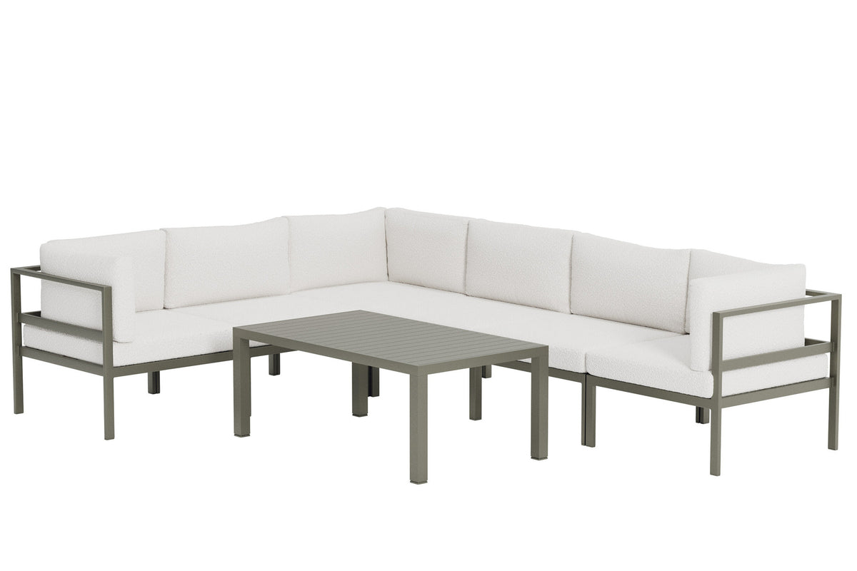 Copacabana Sofa-Set in Weiss präsentiert im Onlineshop von KAQTU Design AG. Loungeset ist von Venture Home
