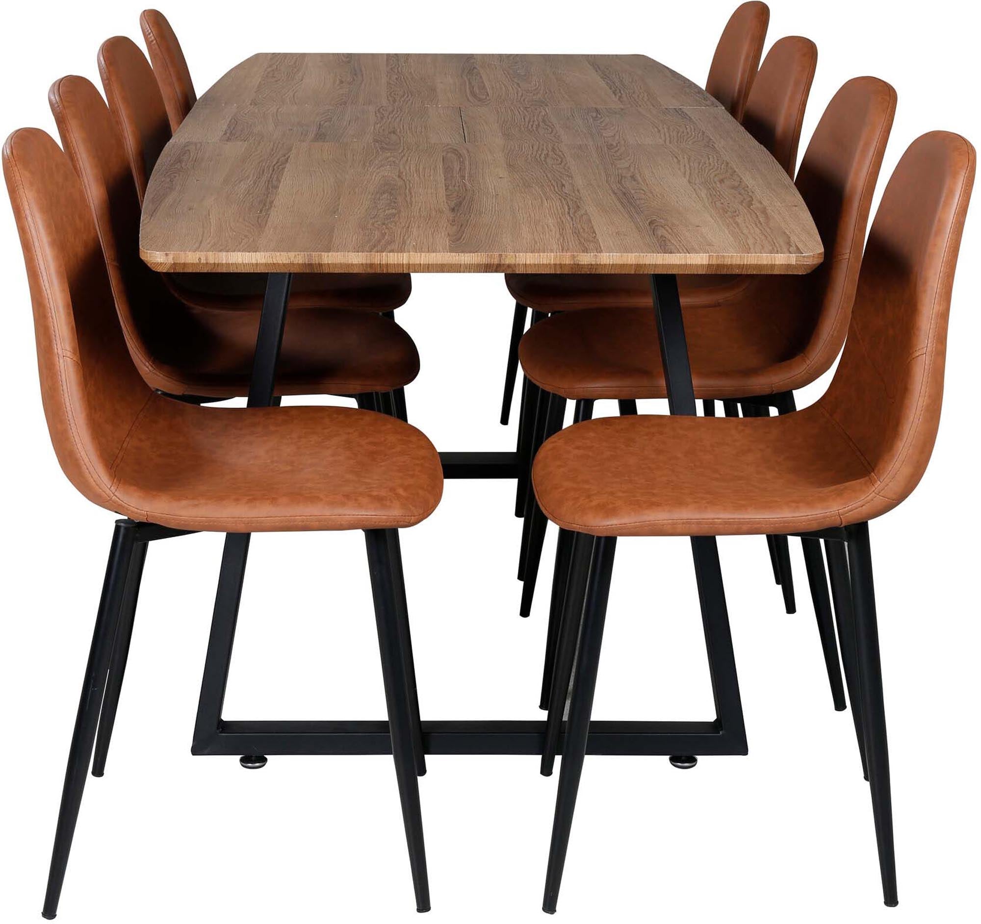 Inca Esszimmerset ausziehbar 160cm/8St. in Schwarz Braun präsentiert im Onlineshop von KAQTU Design AG. Esszimmerset ist von Venture Home