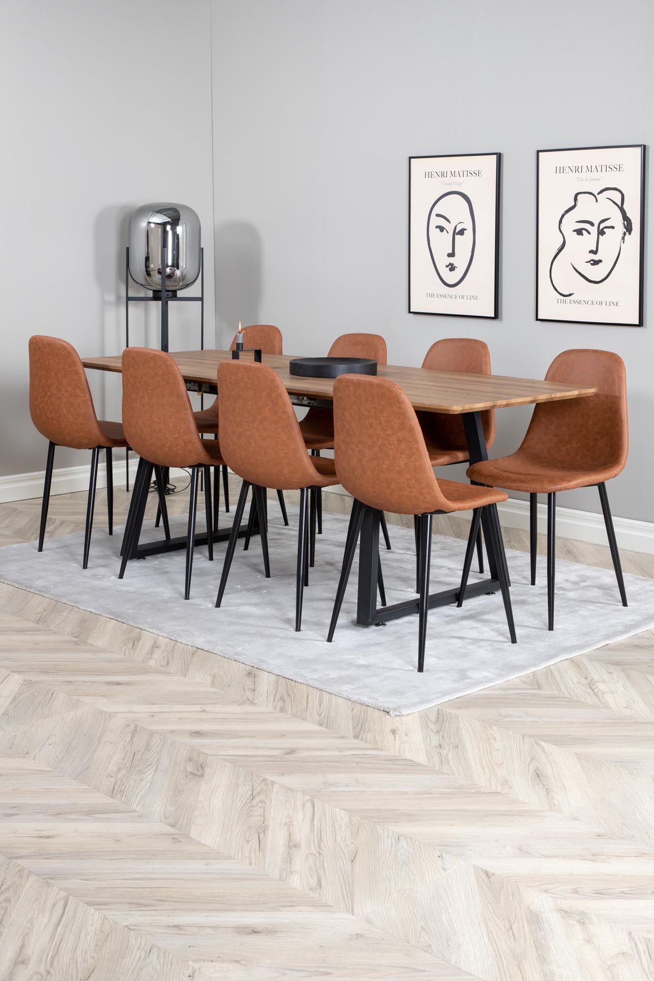 Inca Esszimmerset ausziehbar 160cm/8St. in Schwarz Braun präsentiert im Onlineshop von KAQTU Design AG. Esszimmerset ist von Venture Home