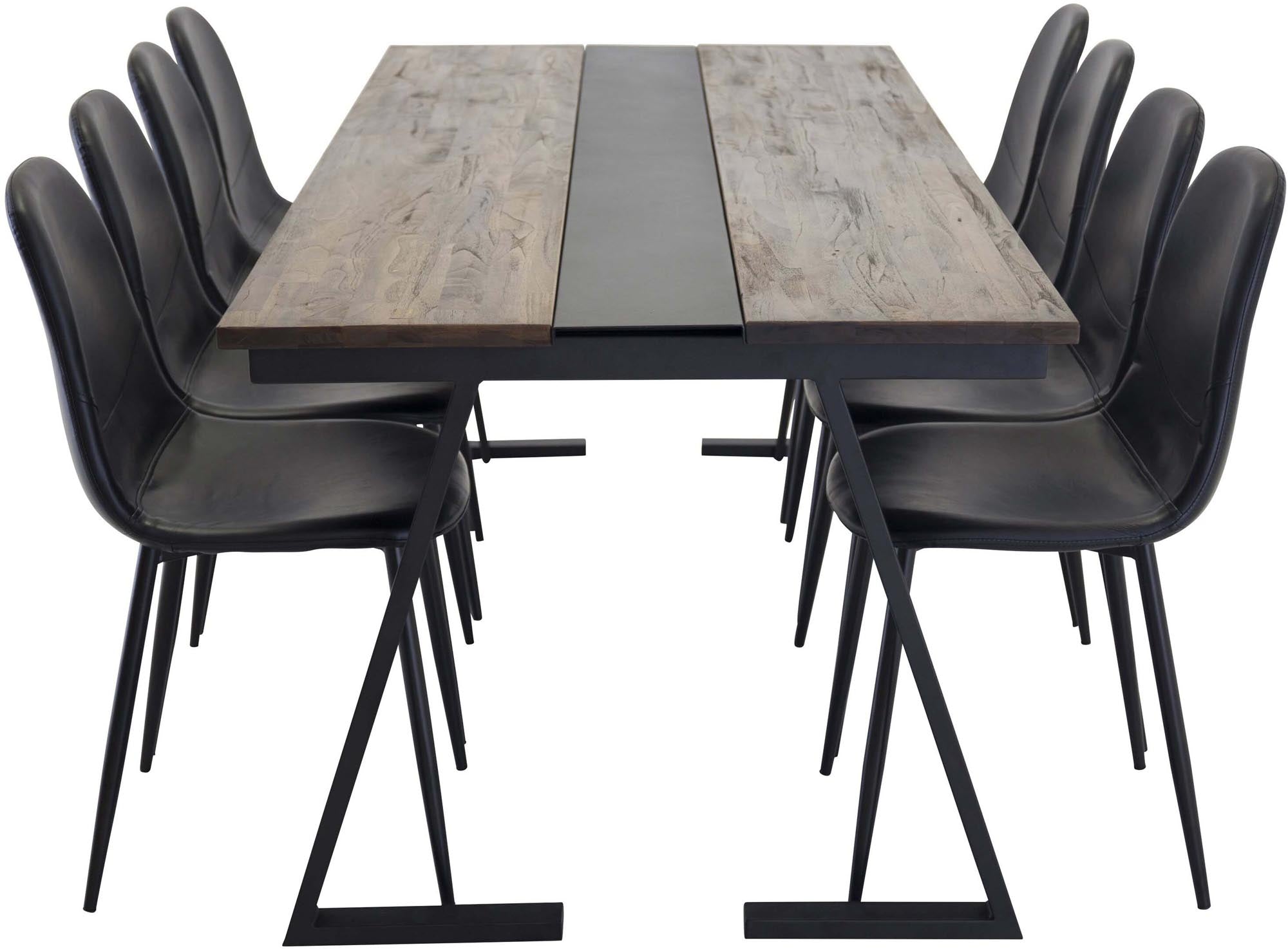 Entdecken Sie das Jakarta Esszimmerset + Polar 200cm/8St. von Venture Home: stilvolles Design, langlebiges Teakholz und komfortable Stühle für Ihr Esszimmer.