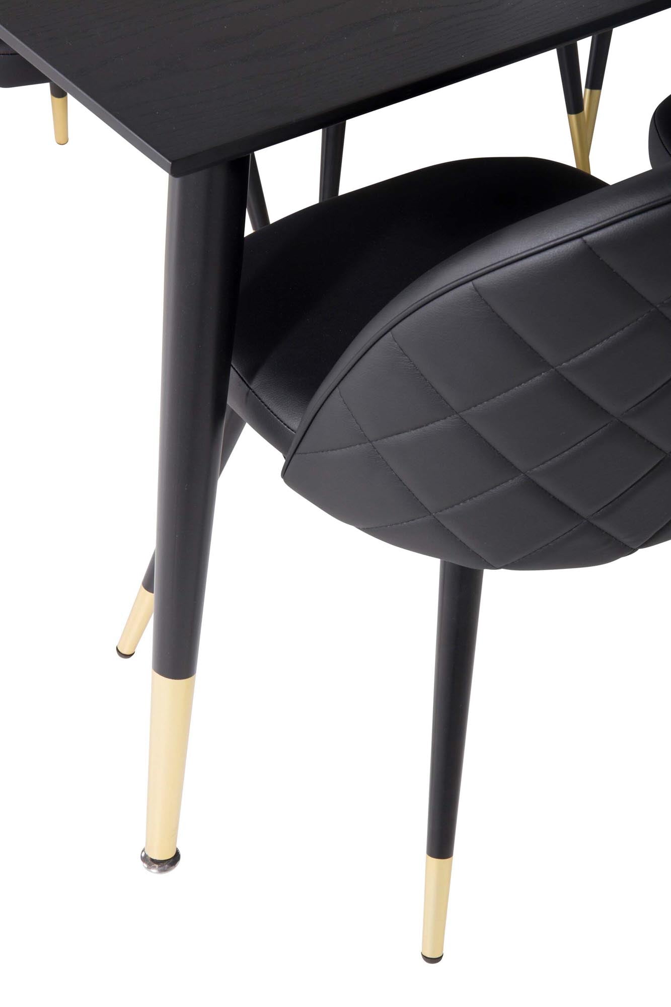 Stilvolles Dipp Esszimmerset von Venture Home: 180 cm Tisch und 6 bequeme Samt-Stühle für ein elegantes Ambiente in Ihrem Esszimmer.