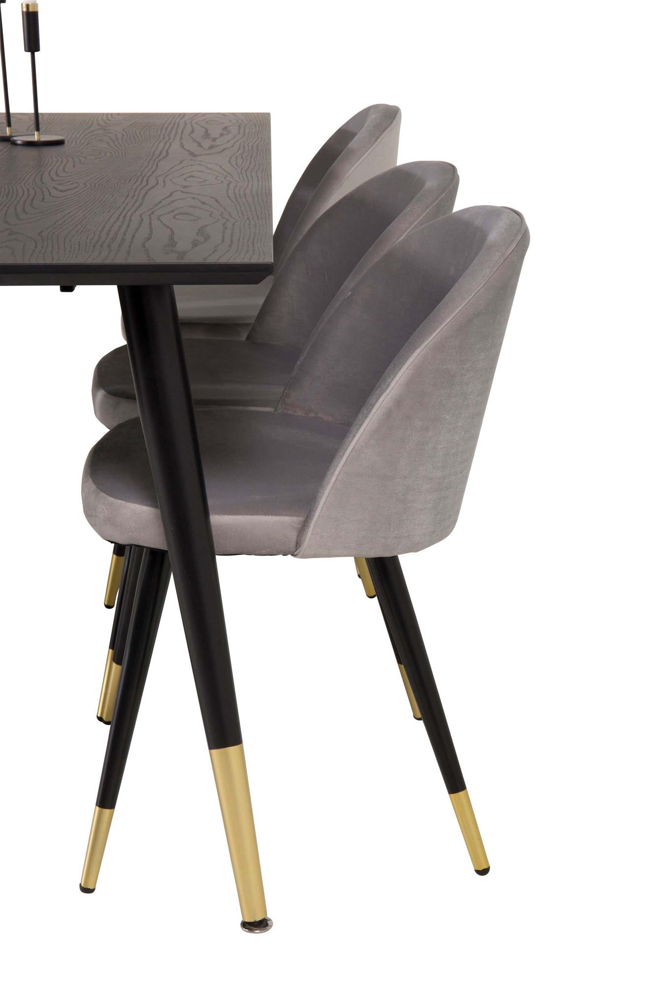 Luxuriöses Dipp Esszimmerset 180cm für 6 Personen, samtig, von Venture Home.