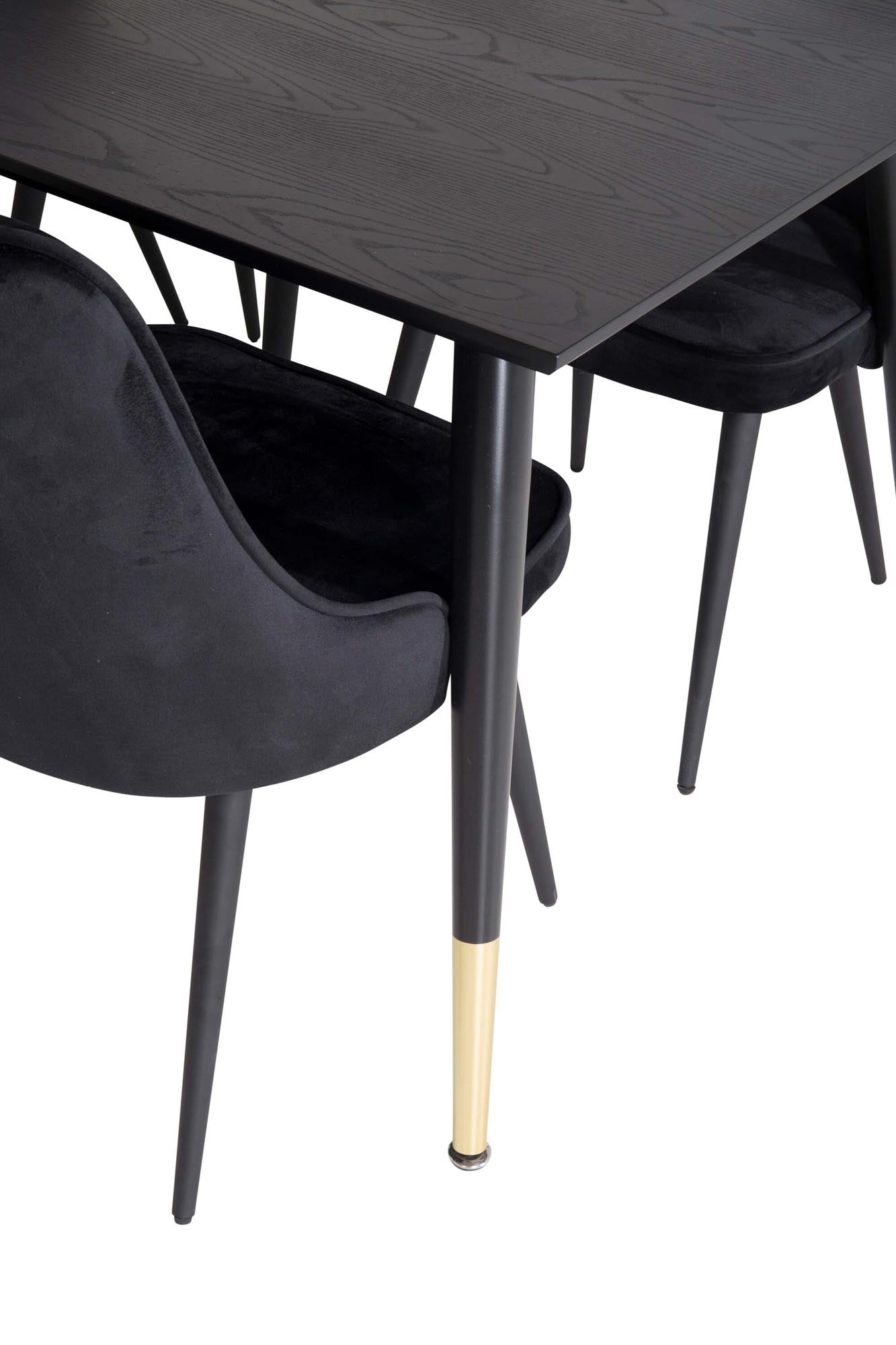 Stilvolles Dipp Esszimmerset 180cm mit 6 bequemen Velvet Deluxe Stühlen. Ideal für gesellige Abende und unvergessliche Momente.