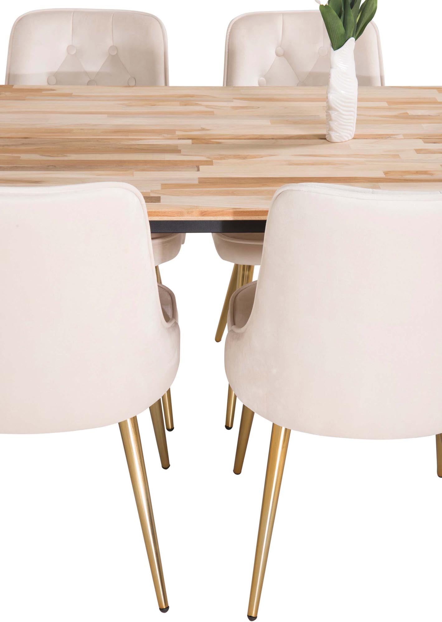 Cirebon Esszimmerset: Stilvolles Design mit Velvet Deluxe, 200cm.