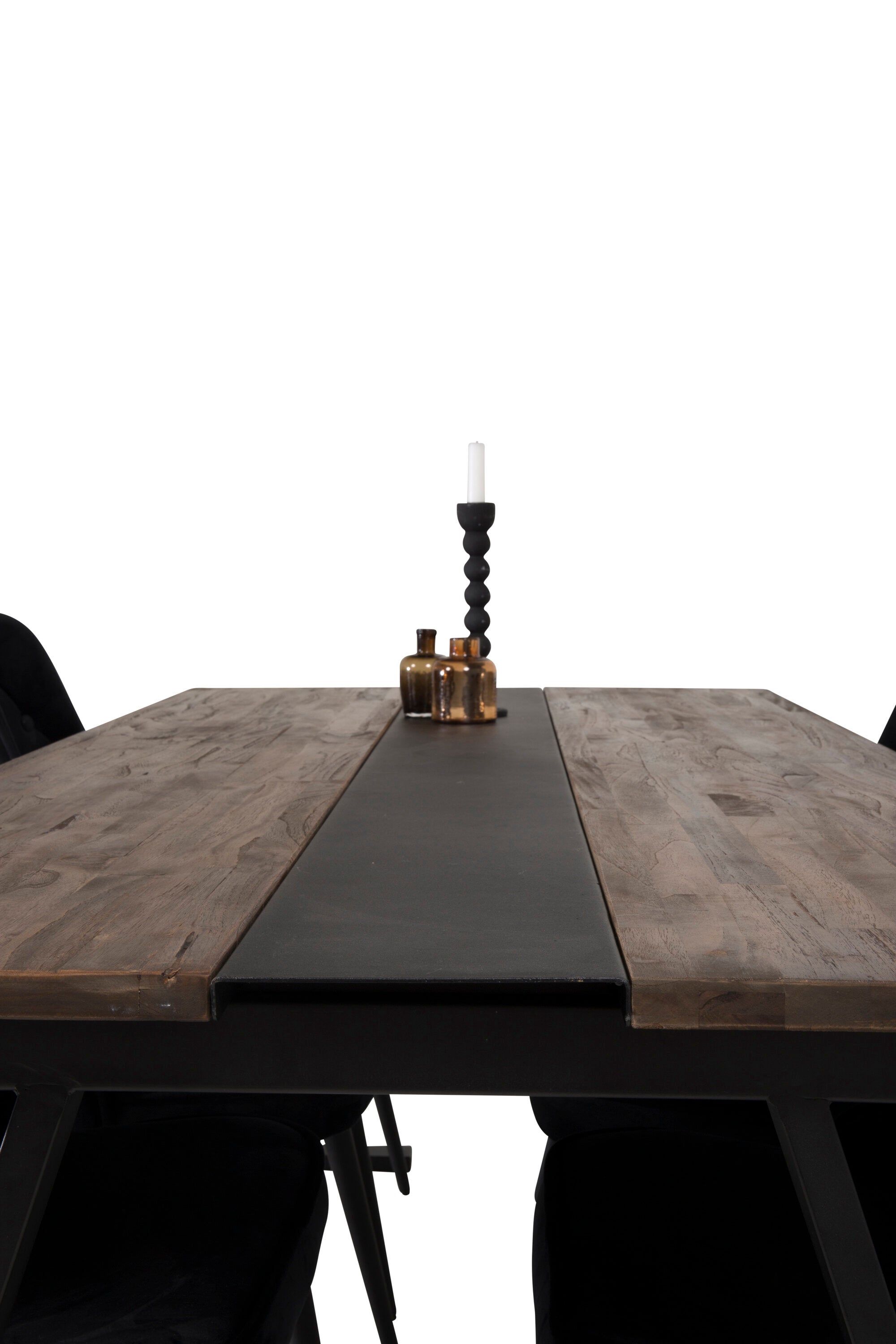 Jakarta Esszimmerset + Velvet Deluxe 200cm/6St. in Schwarz präsentiert im Onlineshop von KAQTU Design AG. Esszimmerset ist von Venture Home