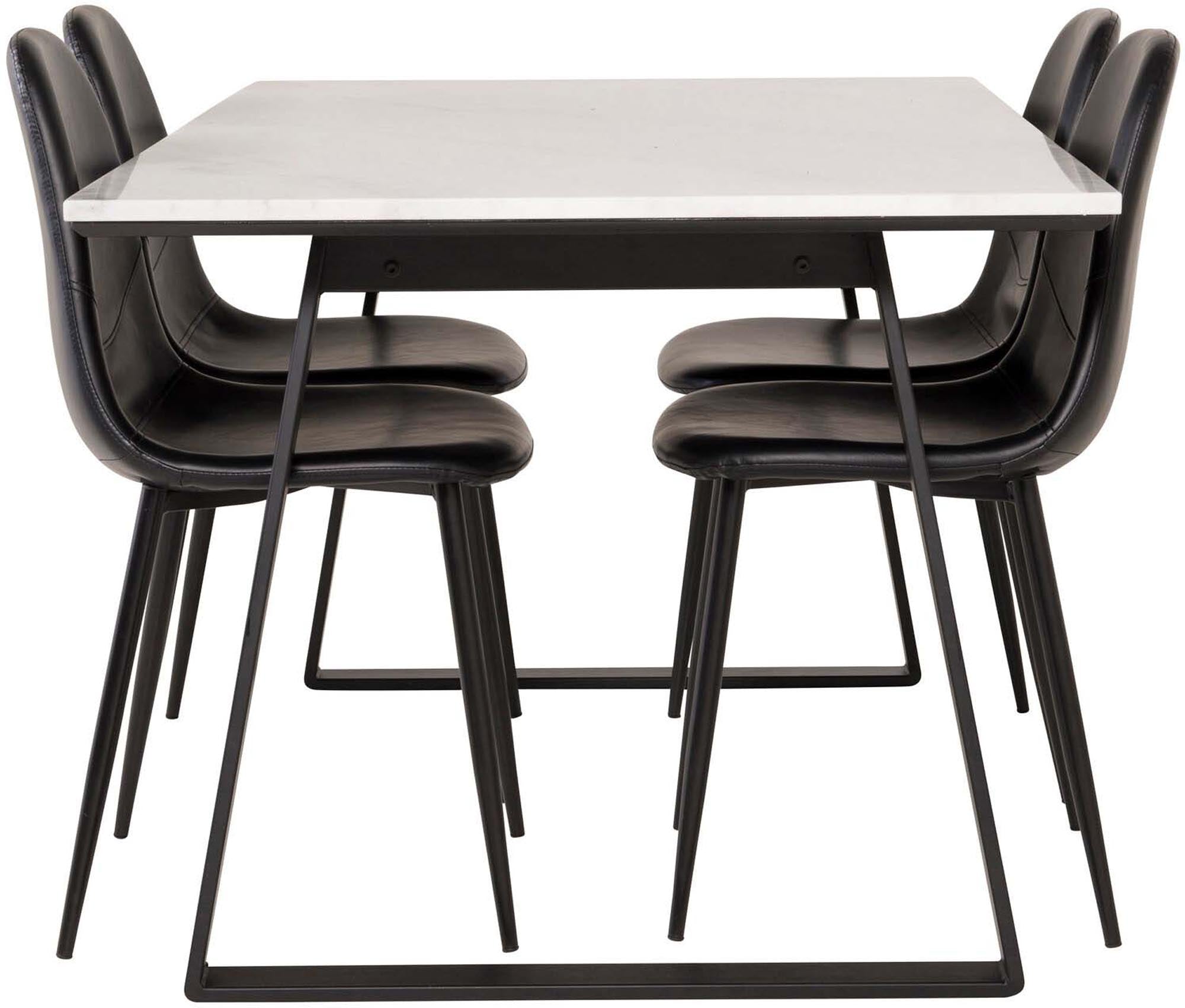 Estelle Esszimmerset + Polar 140cm/4St. in Schwarz präsentiert im Onlineshop von KAQTU Design AG. Esszimmerset ist von Venture Home