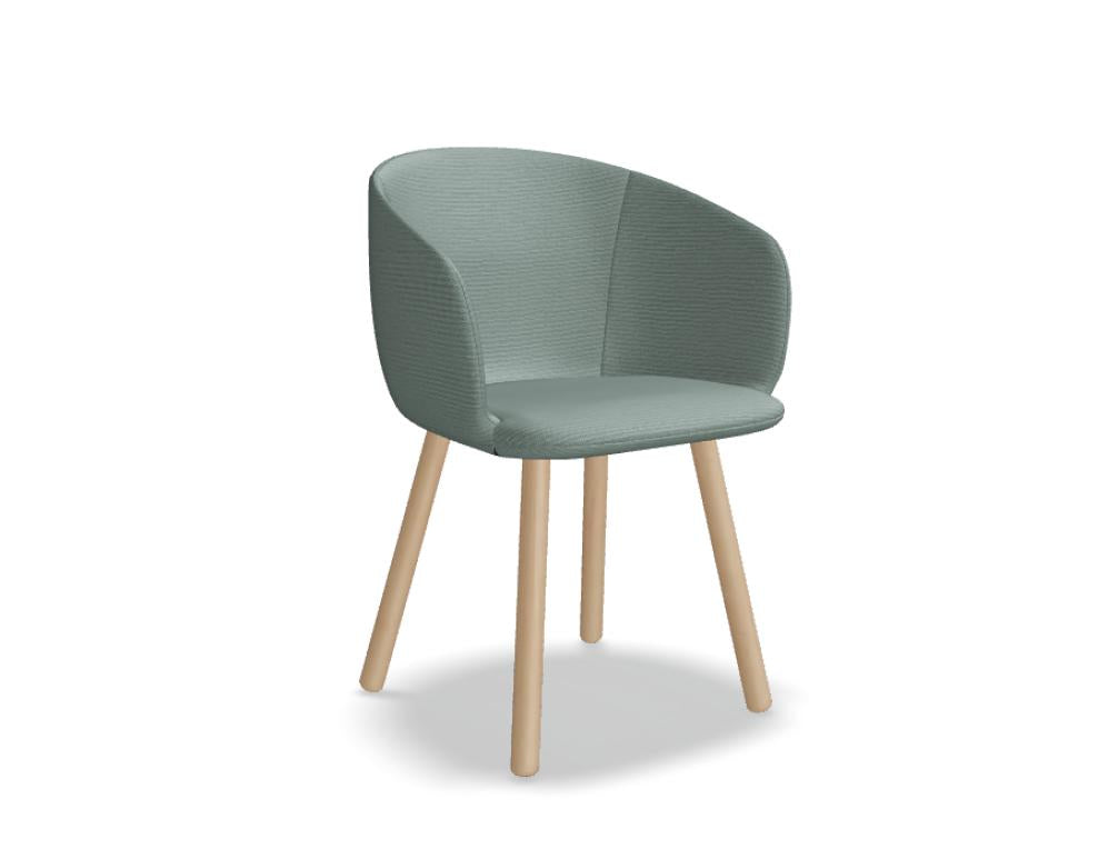 Grace GRP10 - Stuhl mit Holzgestell in Pastell präsentiert im Onlineshop von KAQTU Design AG. Stuhl mit Armlehne ist von Mdd