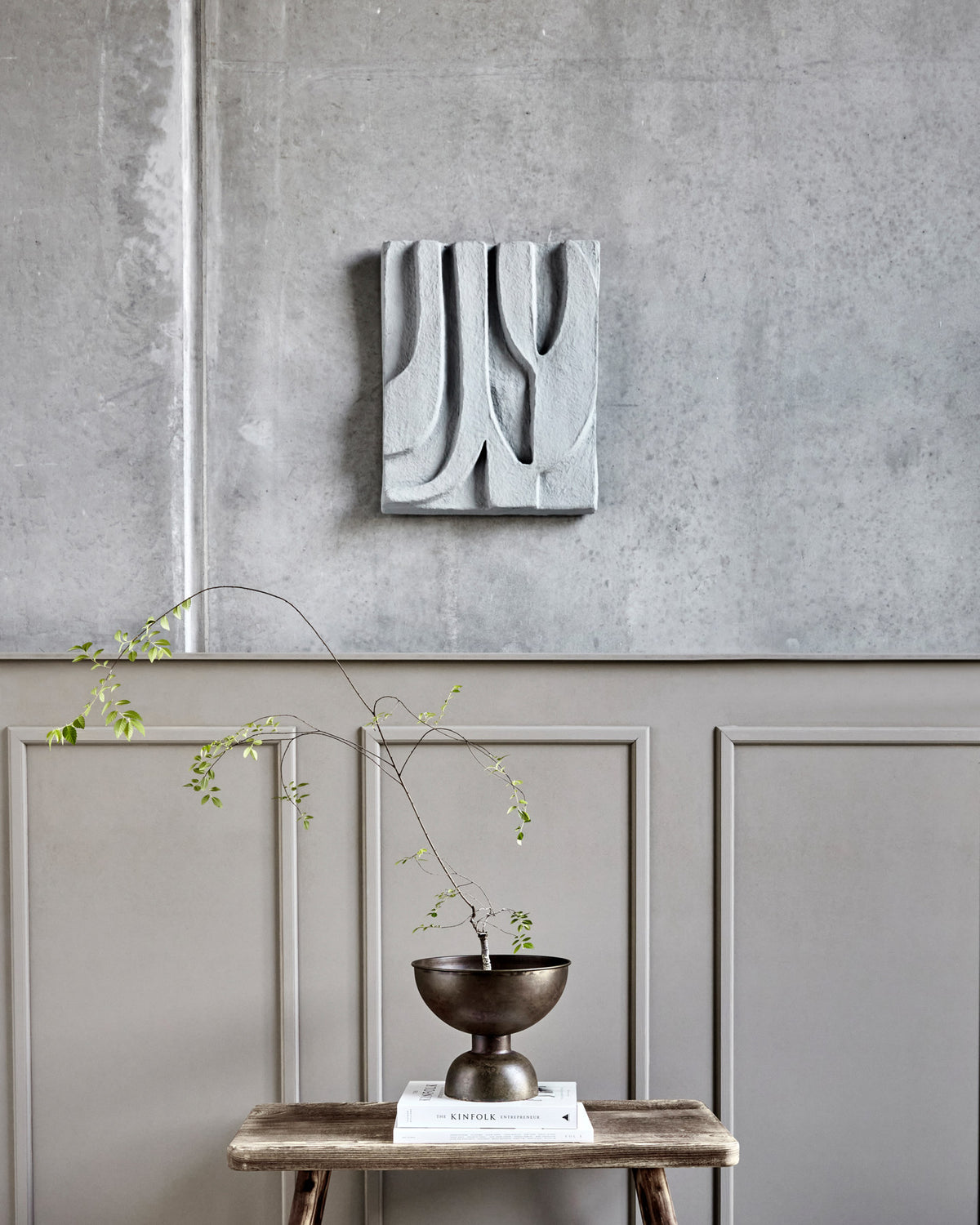 Wandobjekt, HDMachie, Grau in Grau präsentiert im Onlineshop von KAQTU Design AG. Wand-Dekoration ist von House Doctor