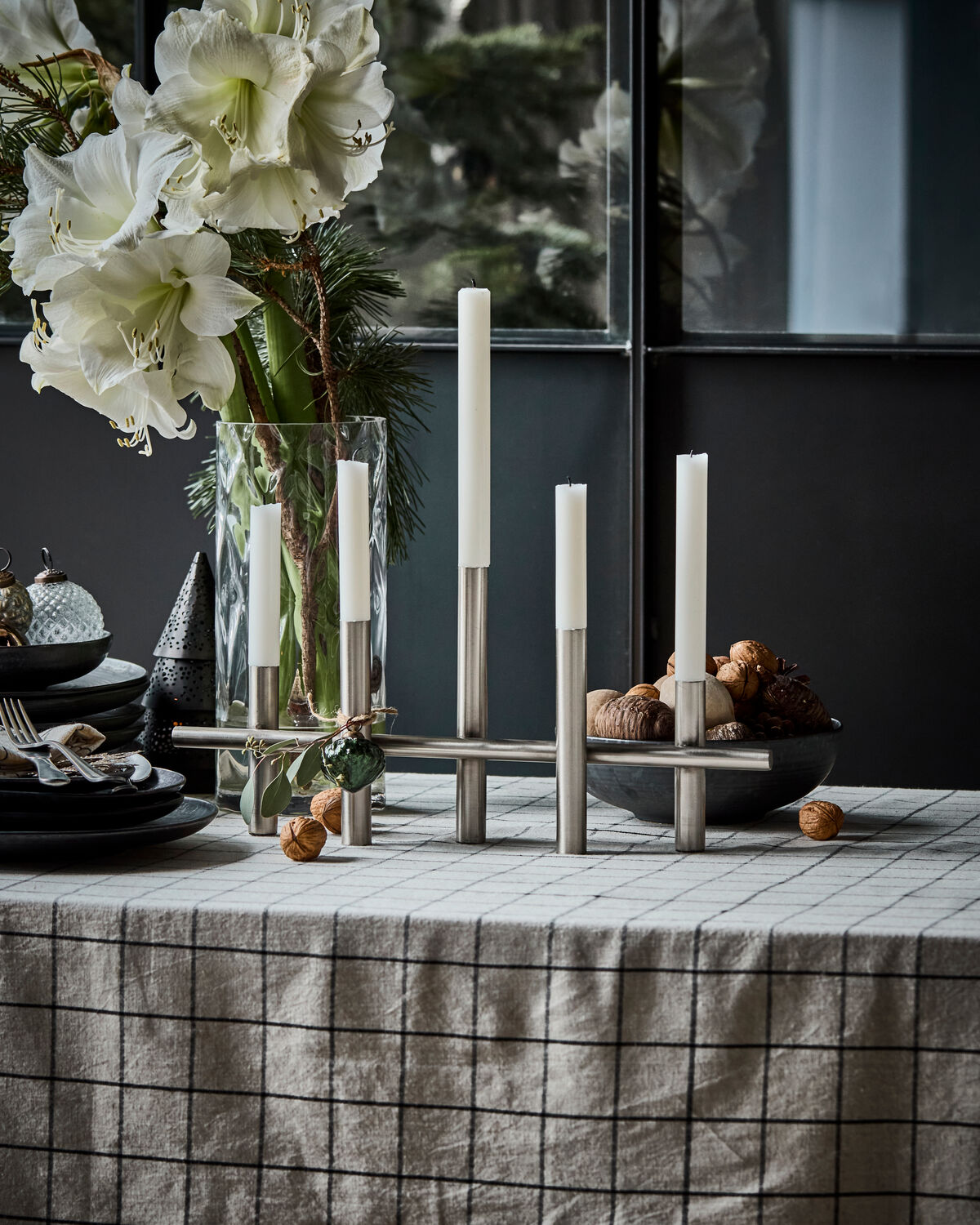 Kerzenständer, HDMaxi45, Antik-Silber in Antik-Silber präsentiert im Onlineshop von KAQTU Design AG. Kerzenständer ist von House Doctor