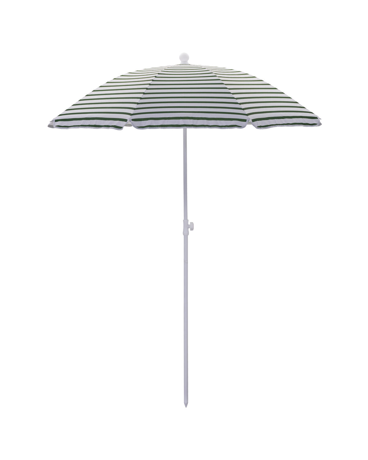 Strand-/Gartenschirm, Oktogon in Grün / Weiss präsentiert im Onlineshop von KAQTU Design AG. Sonnenschirm ist von House Doctor