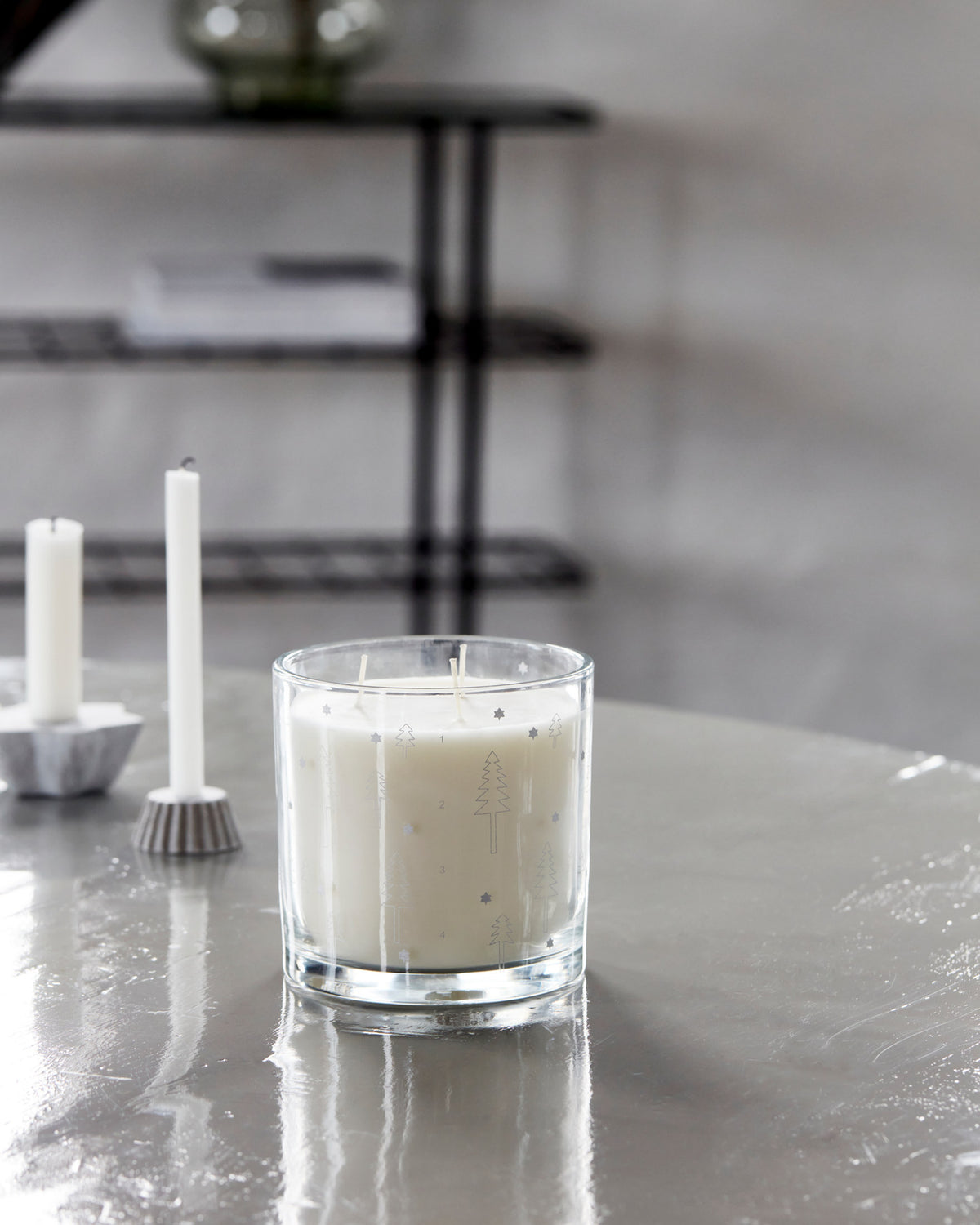 Kerze im Glas, Advent in Silber präsentiert im Onlineshop von KAQTU Design AG. Kerzen ist von House Doctor