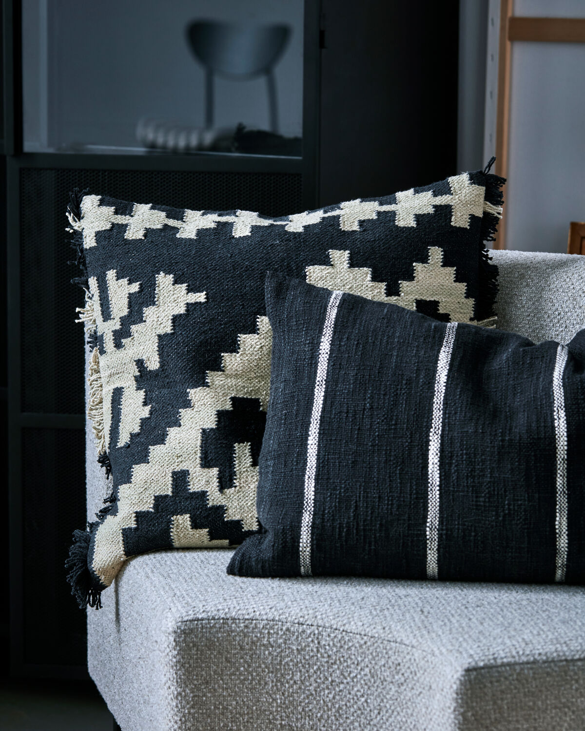 Kissenbezug, HDWulo, Schwarz/Off-Weiß in Schwarz/Off-Weiß präsentiert im Onlineshop von KAQTU Design AG. Kissenbezug ist von House Doctor