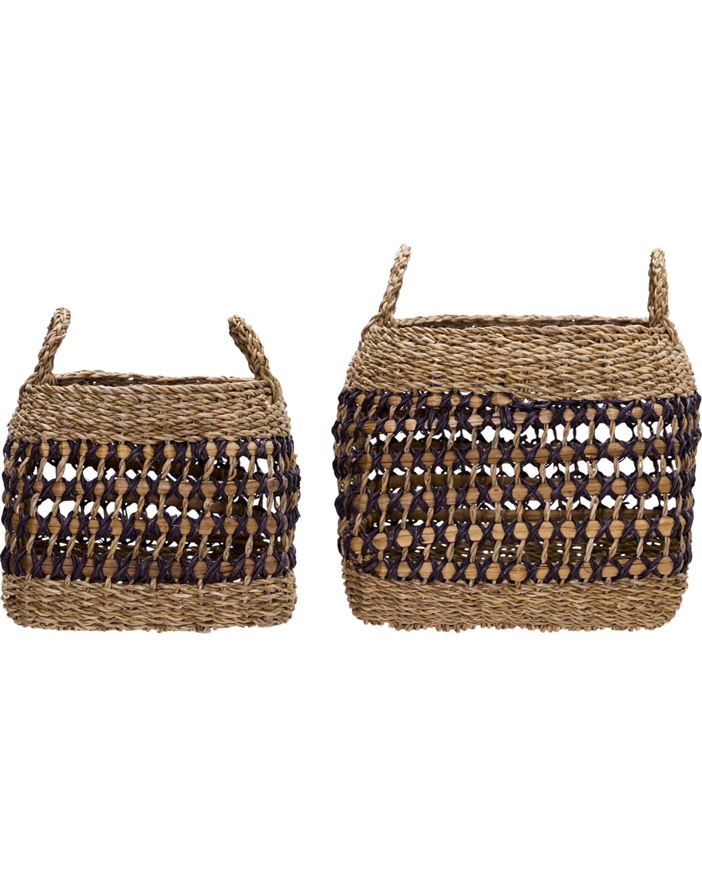 Korb, HDPauta, Natur;Schwarz in Natur, Schwarz präsentiert im Onlineshop von KAQTU Design AG. Aufbewahrungskorb ist von House Doctor