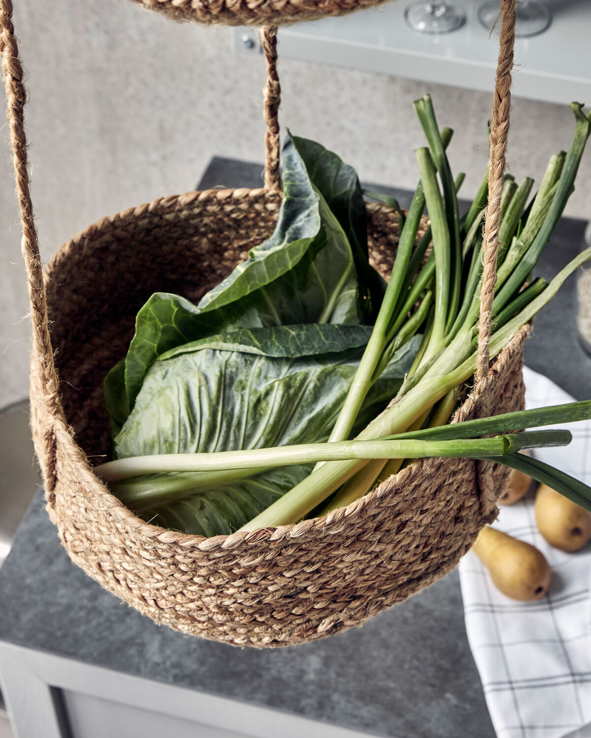 Hanging baskets, HDHaan, Natur in Natur präsentiert im Onlineshop von KAQTU Design AG. Aufbewahrungskorb ist von House Doctor