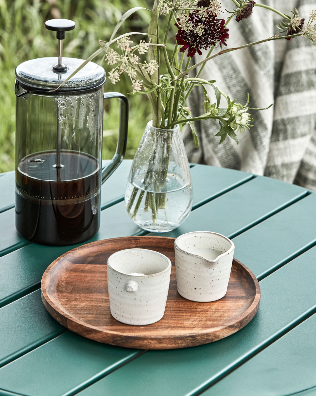 Milch- und Zuckerset, HDPion, Grau/ weiß in Grau/ weiß präsentiert im Onlineshop von KAQTU Design AG. Kanne ist von House Doctor
