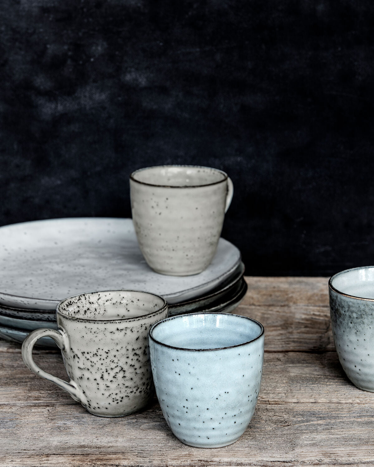 Krug, Rustic in Grau/Blau präsentiert im Onlineshop von KAQTU Design AG. Kanne ist von House Doctor