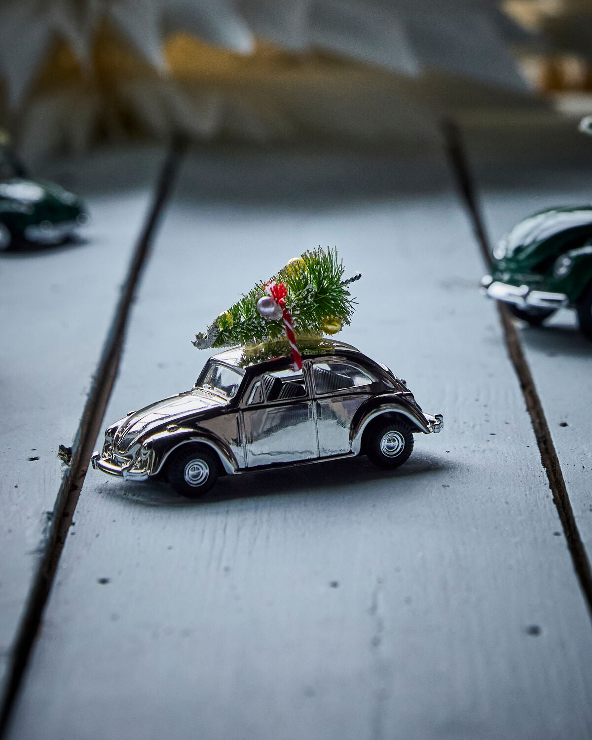 Dekoration, HDMini Xmas car, Silber in Silber präsentiert im Onlineshop von KAQTU Design AG. Weihnachtszubehör ist von House Doctor