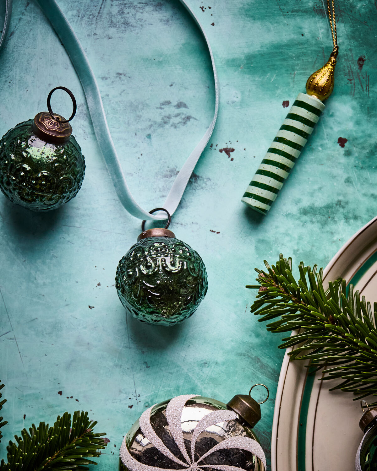 Ornamente, HDRoon, Grün in Grün präsentiert im Onlineshop von KAQTU Design AG. Weihnachtszubehör ist von House Doctor