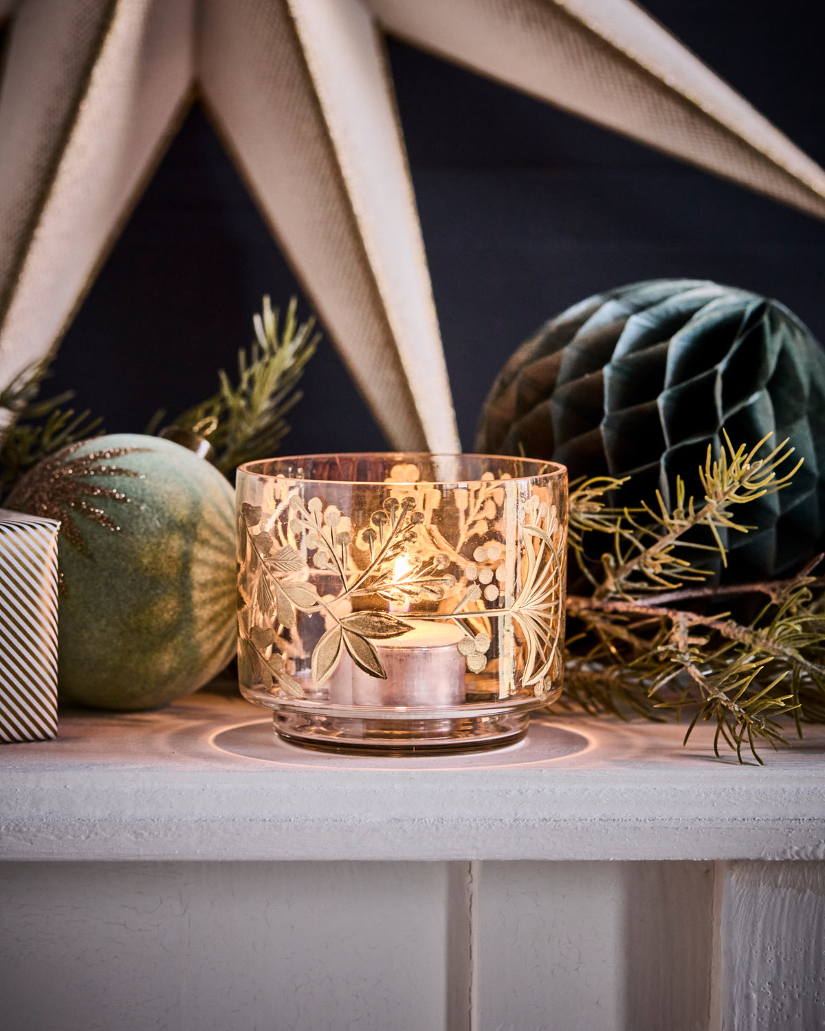 Teelichthalter, HDFind, Klar;Gold in Klar, Gold präsentiert im Onlineshop von KAQTU Design AG. Kerzenständer ist von House Doctor