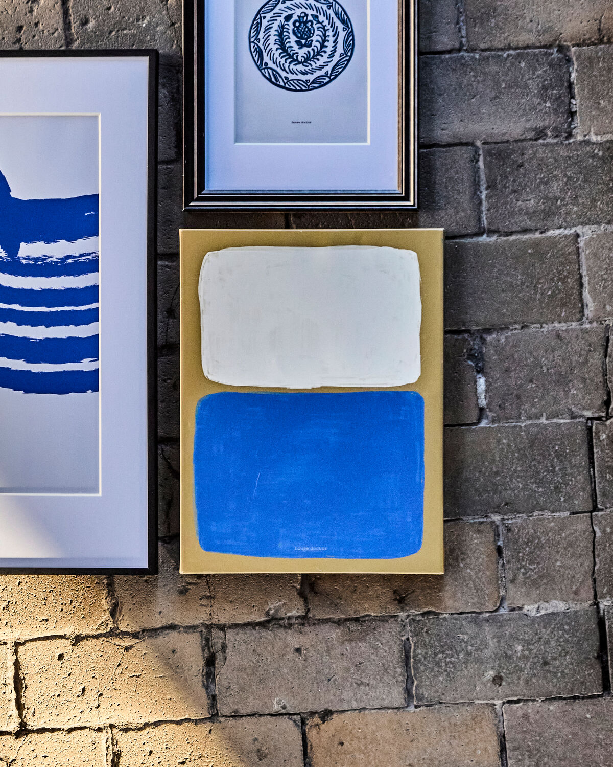 Wandobjekt, HDReca, Blau;Off-White;Senfgelb in Blau, Off-White, Senfgelb präsentiert im Onlineshop von KAQTU Design AG. Bild ist von House Doctor