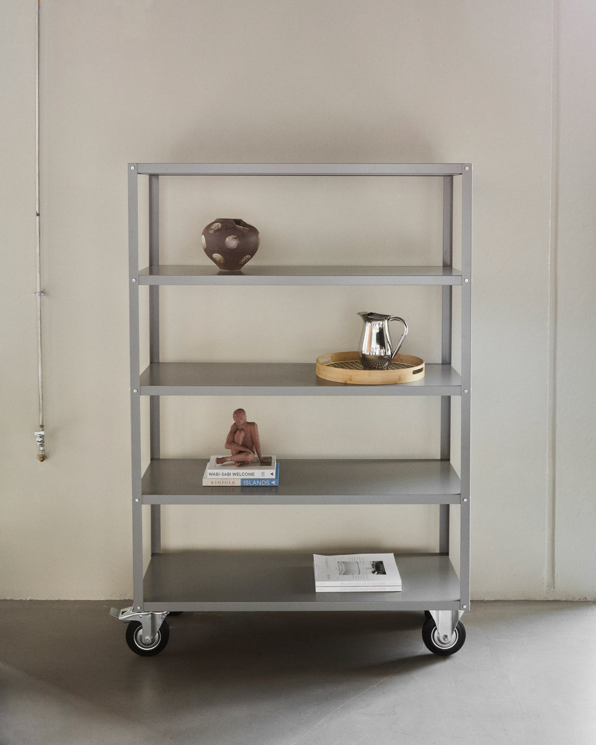 Regal mit 4 Rollen, HDTrolley in Grau präsentiert im Onlineshop von KAQTU Design AG. Servierwagen ist von House Doctor