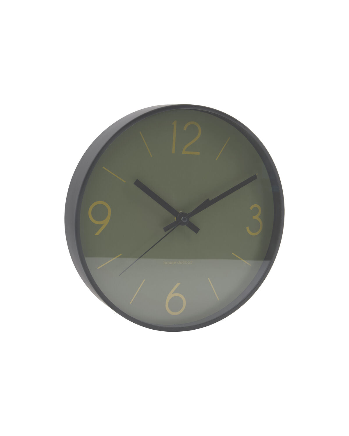 Wanduhr, HDTime, Dunkelgrün in Dunkelgrün präsentiert im Onlineshop von KAQTU Design AG. Wanduhr ist von House Doctor