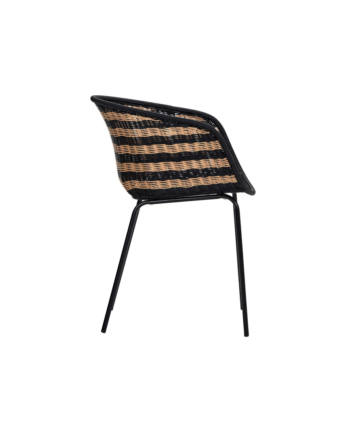 Sessel, HDHapur, Natur,Schwarz in Natur, Schwarz präsentiert im Onlineshop von KAQTU Design AG. Gartenstuhl mit Armlehnen ist von House Doctor