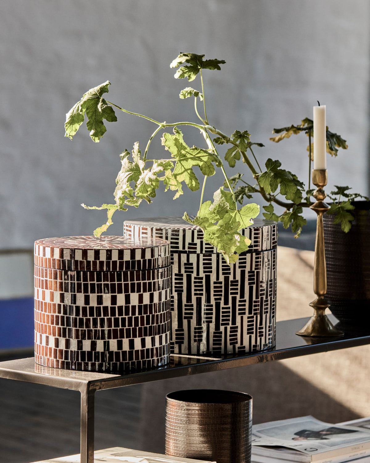 Aufbewahrungsschachteln, HDLango, Braun,Natur in Braun, Natur präsentiert im Onlineshop von KAQTU Design AG. Aufbewahrungsboxen ist von House Doctor
