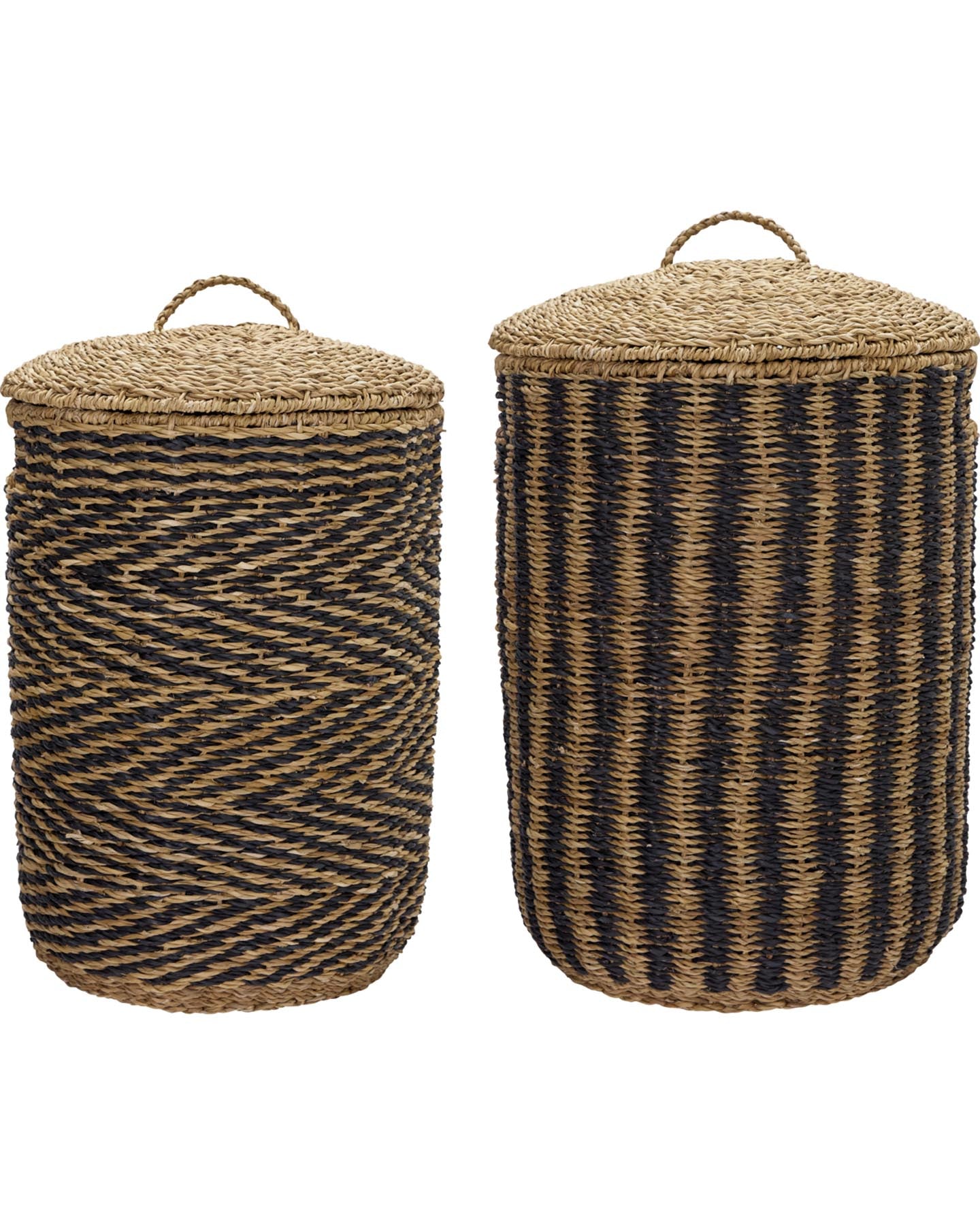 Wäschekörbe, HDCesto, Natur;Schwarz in Natur, Schwarz präsentiert im Onlineshop von KAQTU Design AG. Aufbewahrungskorb ist von House Doctor