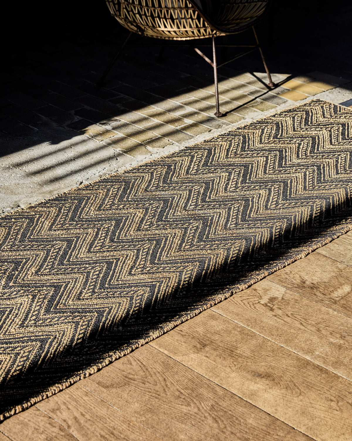 Teppich, HDMonta, Natur,Schwarz in Natur, Schwarz präsentiert im Onlineshop von KAQTU Design AG. Teppich ist von House Doctor