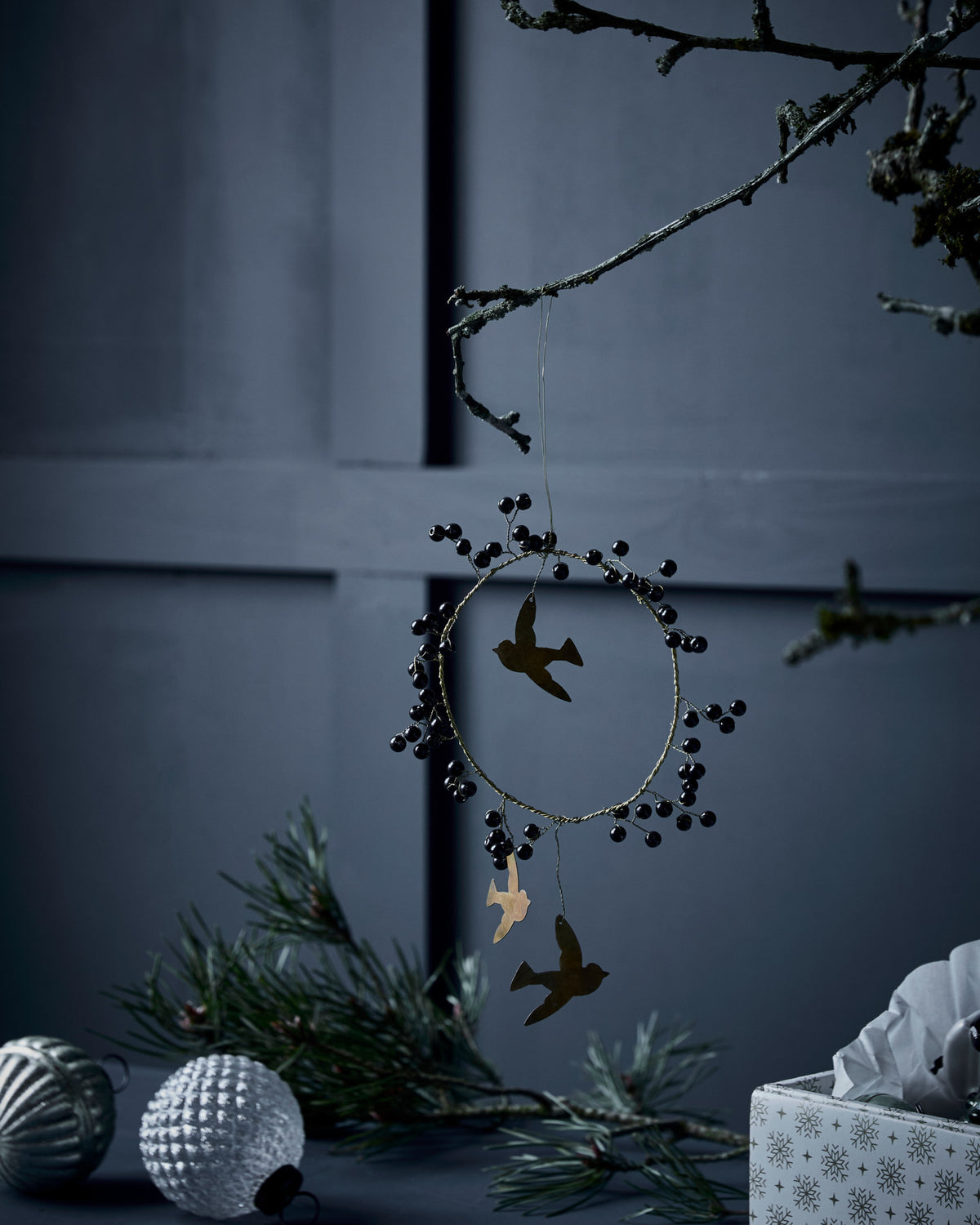 Ornament, HDBird, Schwarz,Messing in Schwarz, Messing präsentiert im Onlineshop von KAQTU Design AG. Weihnachtszubehör ist von House Doctor