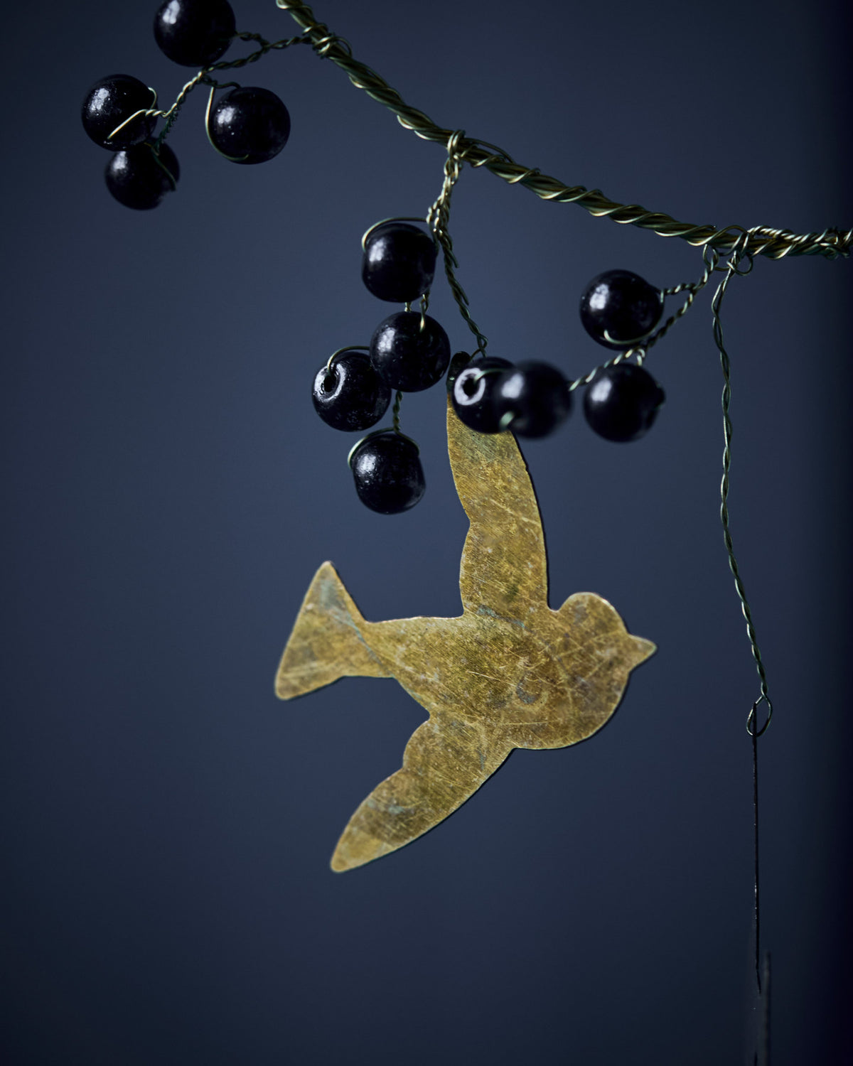 Ornament, HDBird, Schwarz,Messing in Schwarz, Messing präsentiert im Onlineshop von KAQTU Design AG. Weihnachtszubehör ist von House Doctor
