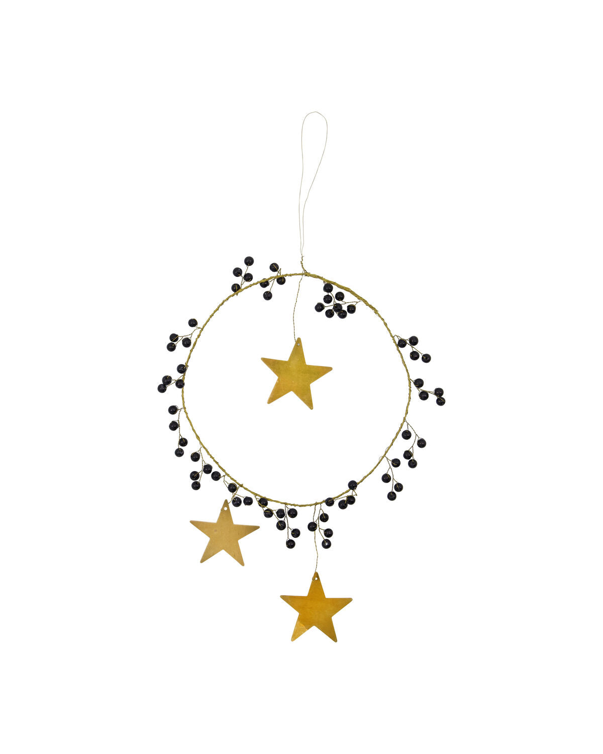 Ornament, HDStar Ring, Schwarz;Messing in Schwarz, Messing präsentiert im Onlineshop von KAQTU Design AG. Weihnachtszubehör ist von House Doctor