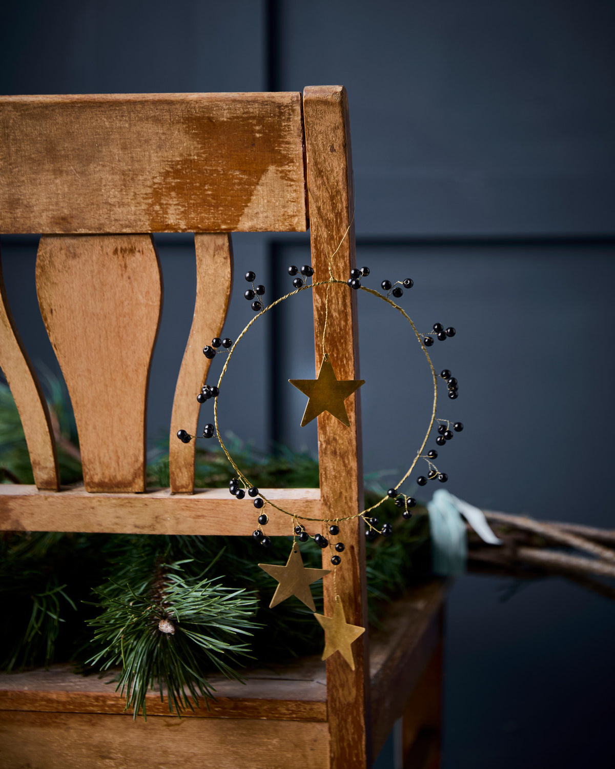Ornament, HDStar Ring, Schwarz,Messing in Schwarz, Messing präsentiert im Onlineshop von KAQTU Design AG. Weihnachtszubehör ist von House Doctor
