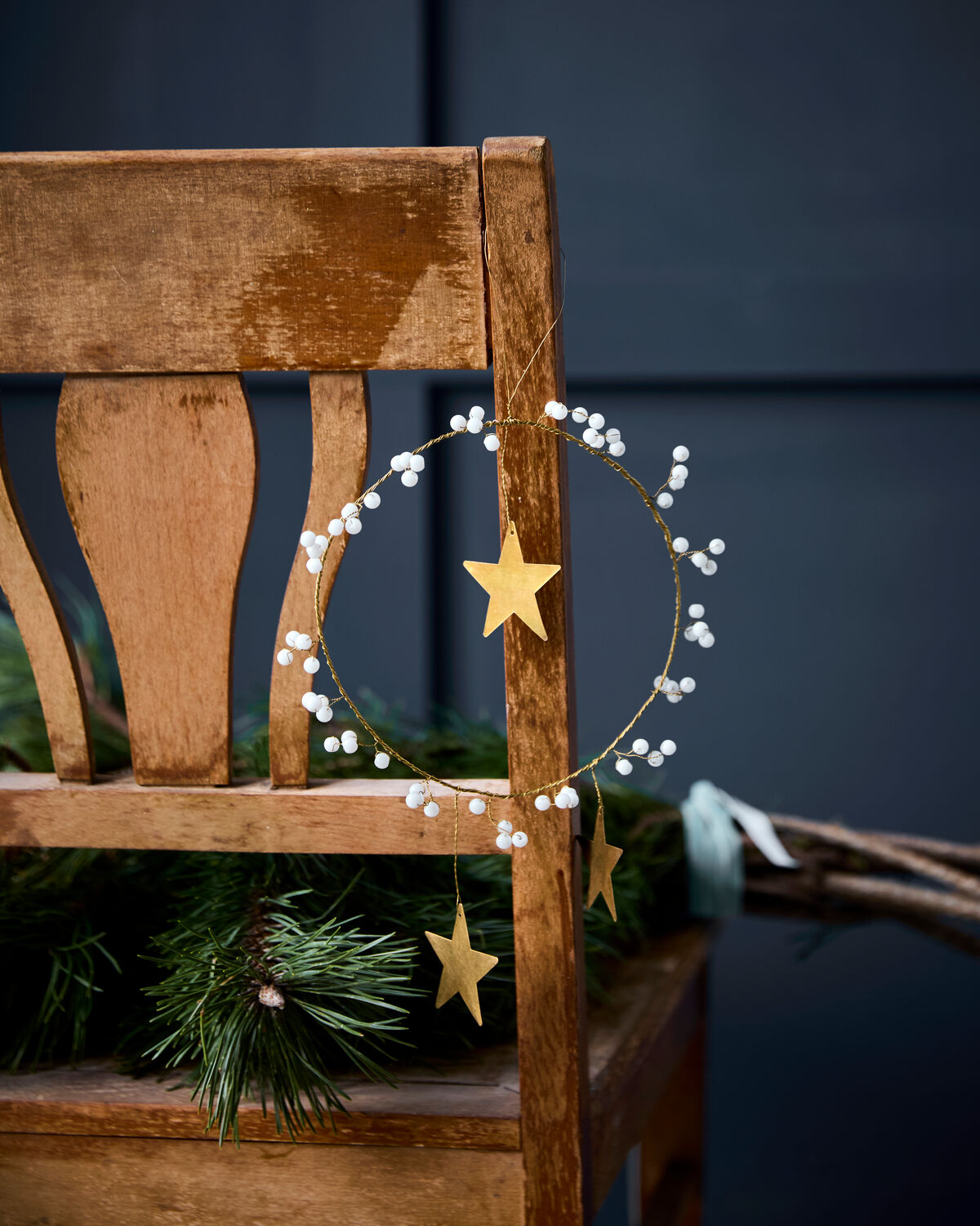 Ornament, HDStar Ring, Weiß;Messing in Weiß, Messing präsentiert im Onlineshop von KAQTU Design AG. Weihnachtszubehör ist von House Doctor